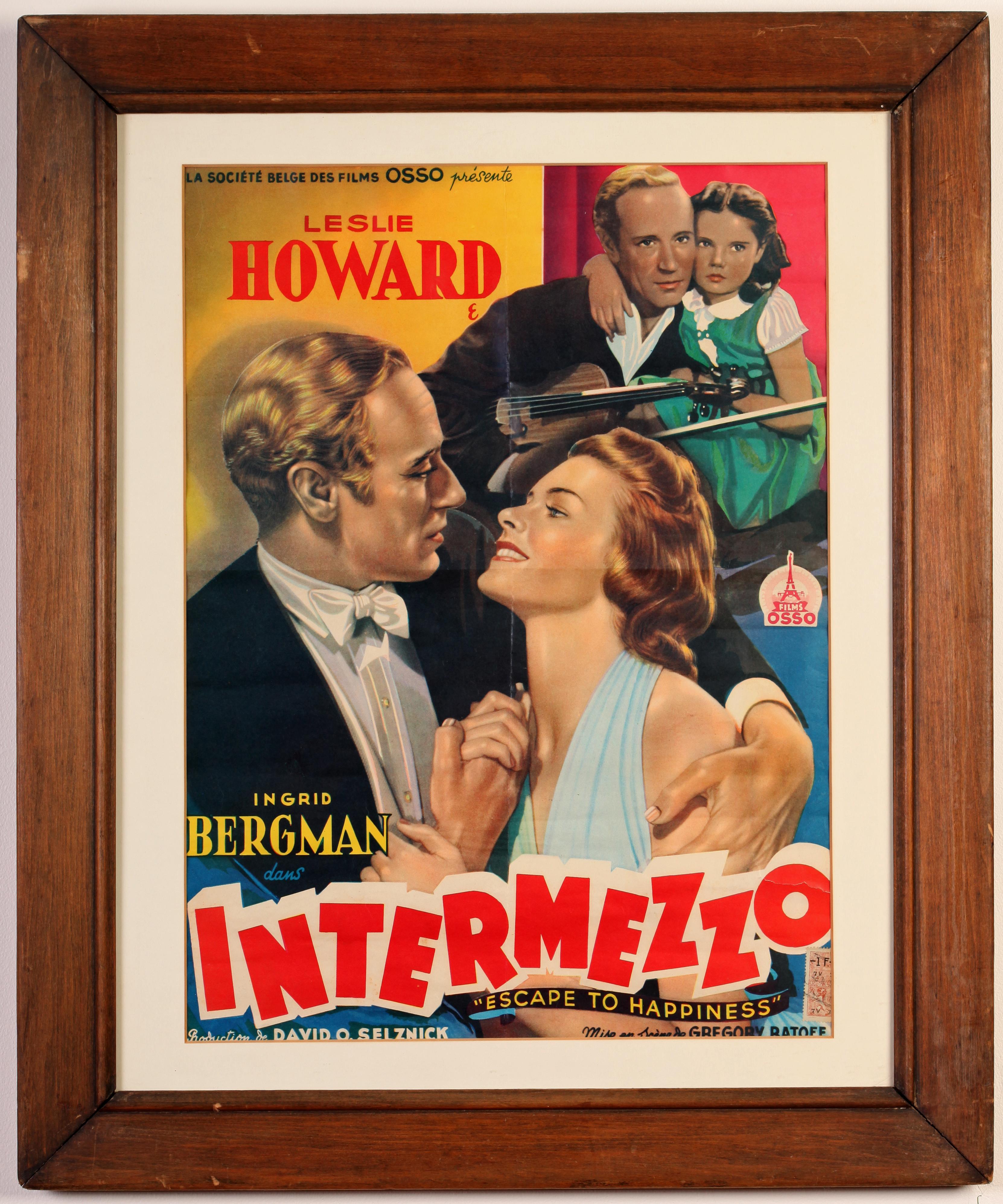 Joan Crawford und Ingrid Bergman, Vintage-Filmplakat, Queen Bee und Intermezzo (Belgisch) im Angebot