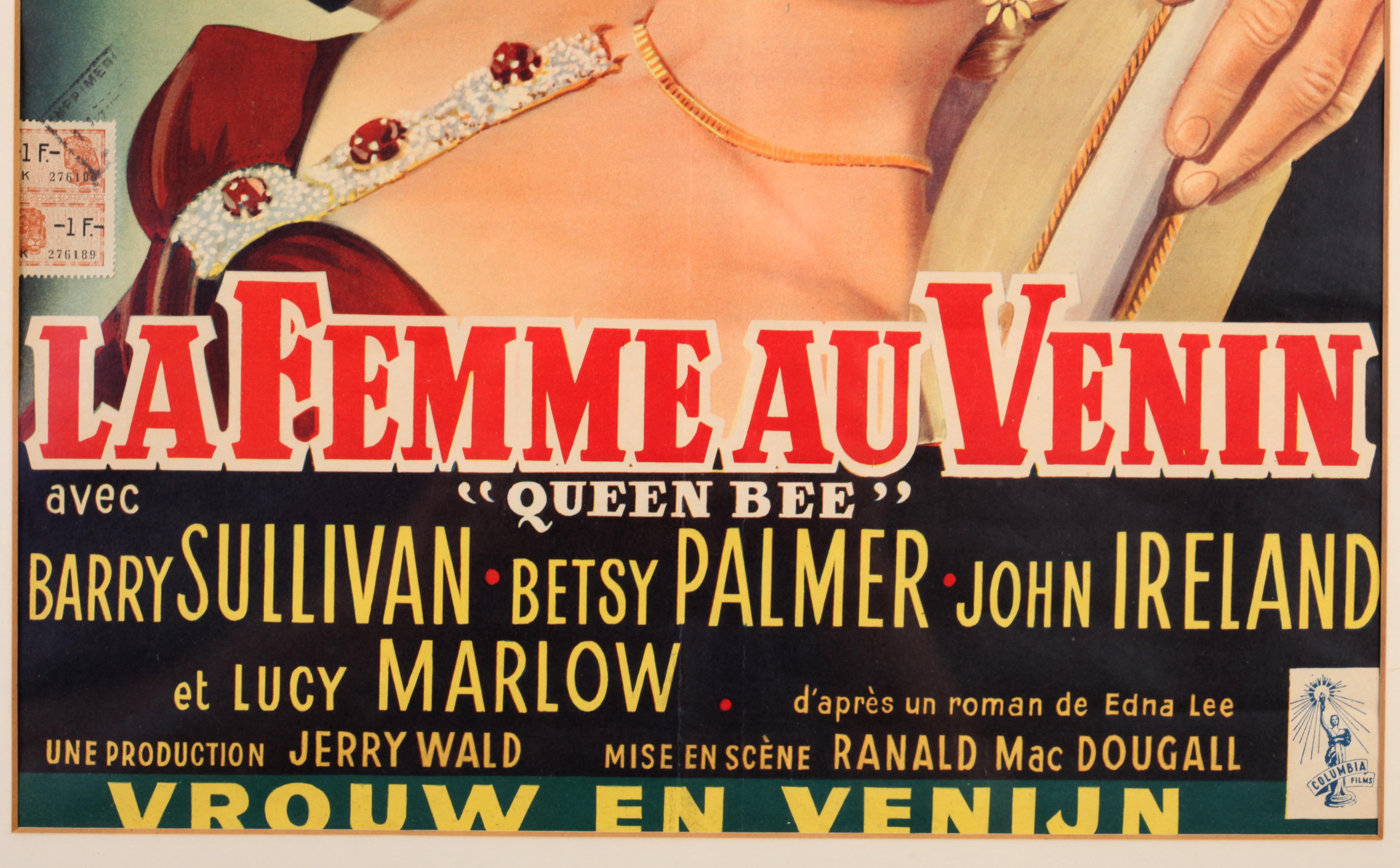 Joan Crawford et Ingrid Bergman Vintage Movie Posters, Queen Bee et Intermezzo en vente 1