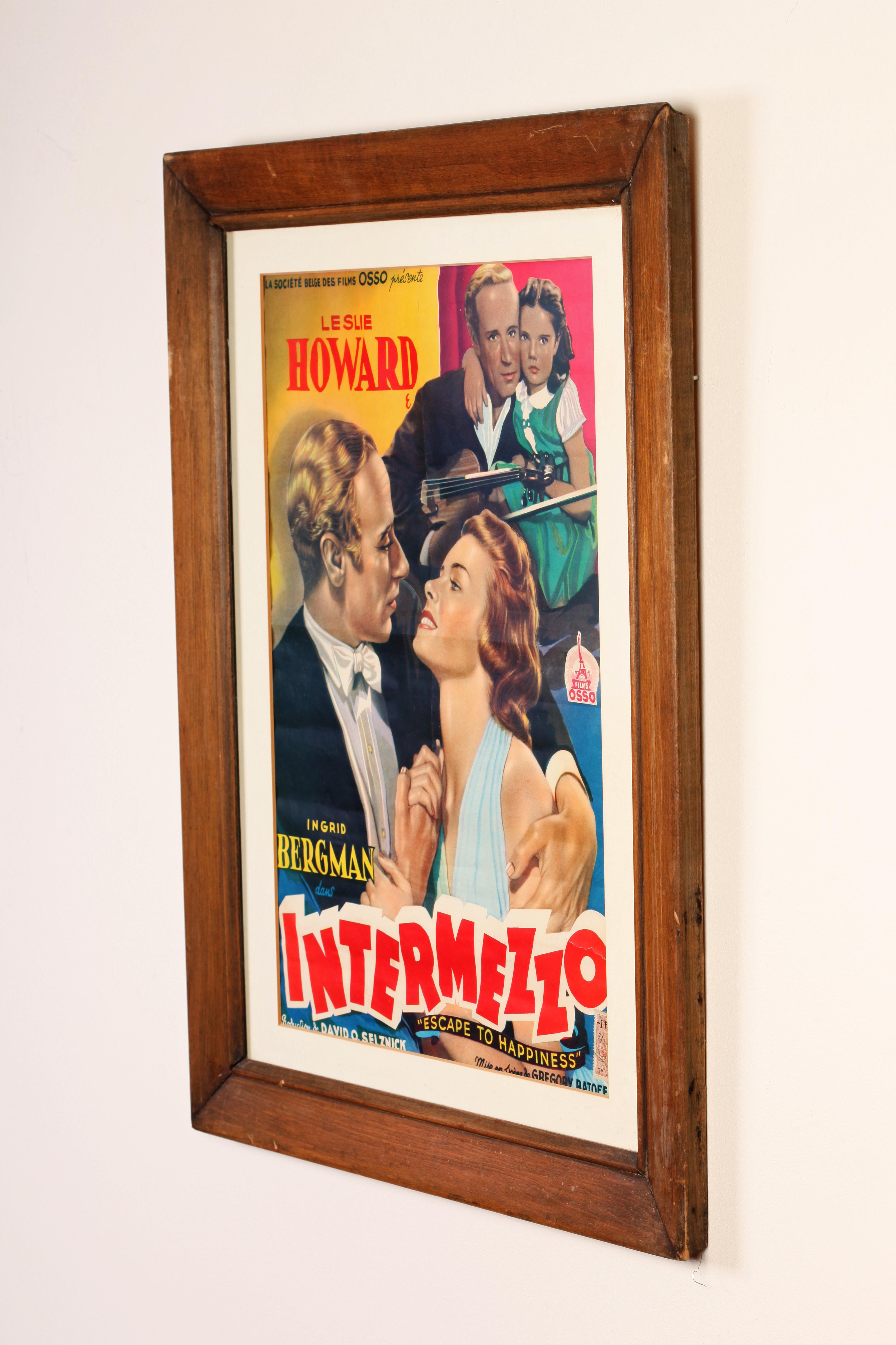 Joan Crawford and Ingrid Bergman Vintage Movie Posters, Queen Bee and Intermezzo For Sale 1