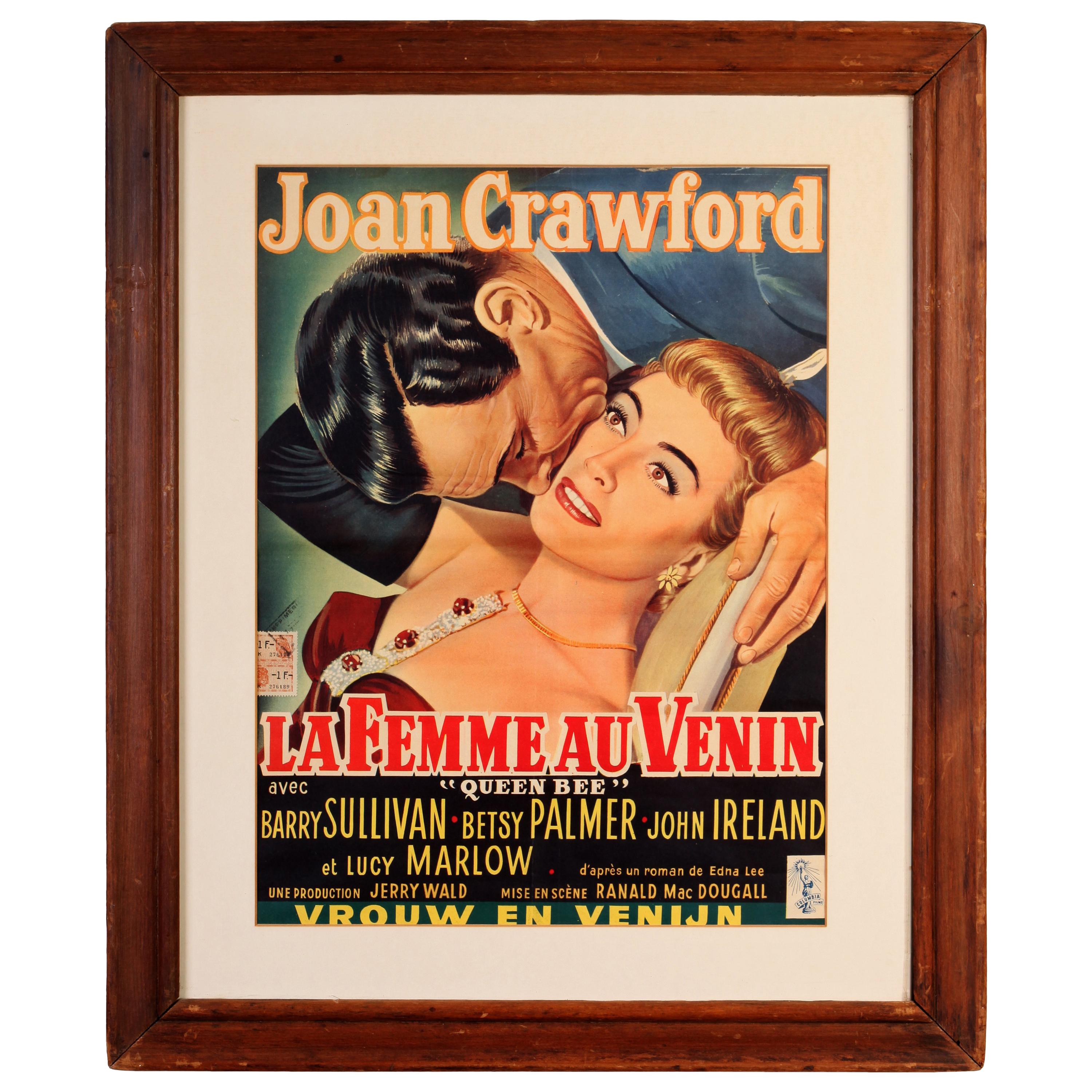 Joan Crawford and Ingrid Bergman Vintage Movie Posters, Queen Bee and Intermezzo For Sale