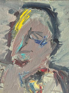 Joan Cruspinera: Frauenporträt, Ölgemälde auf Leinwand, 1985