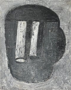 Joan Cruspinera Large Abstract Oil Painting on Canvas, 1993