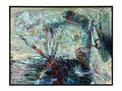 Joan Cruspinera Picador on Horse Oil Painting on Canvas.