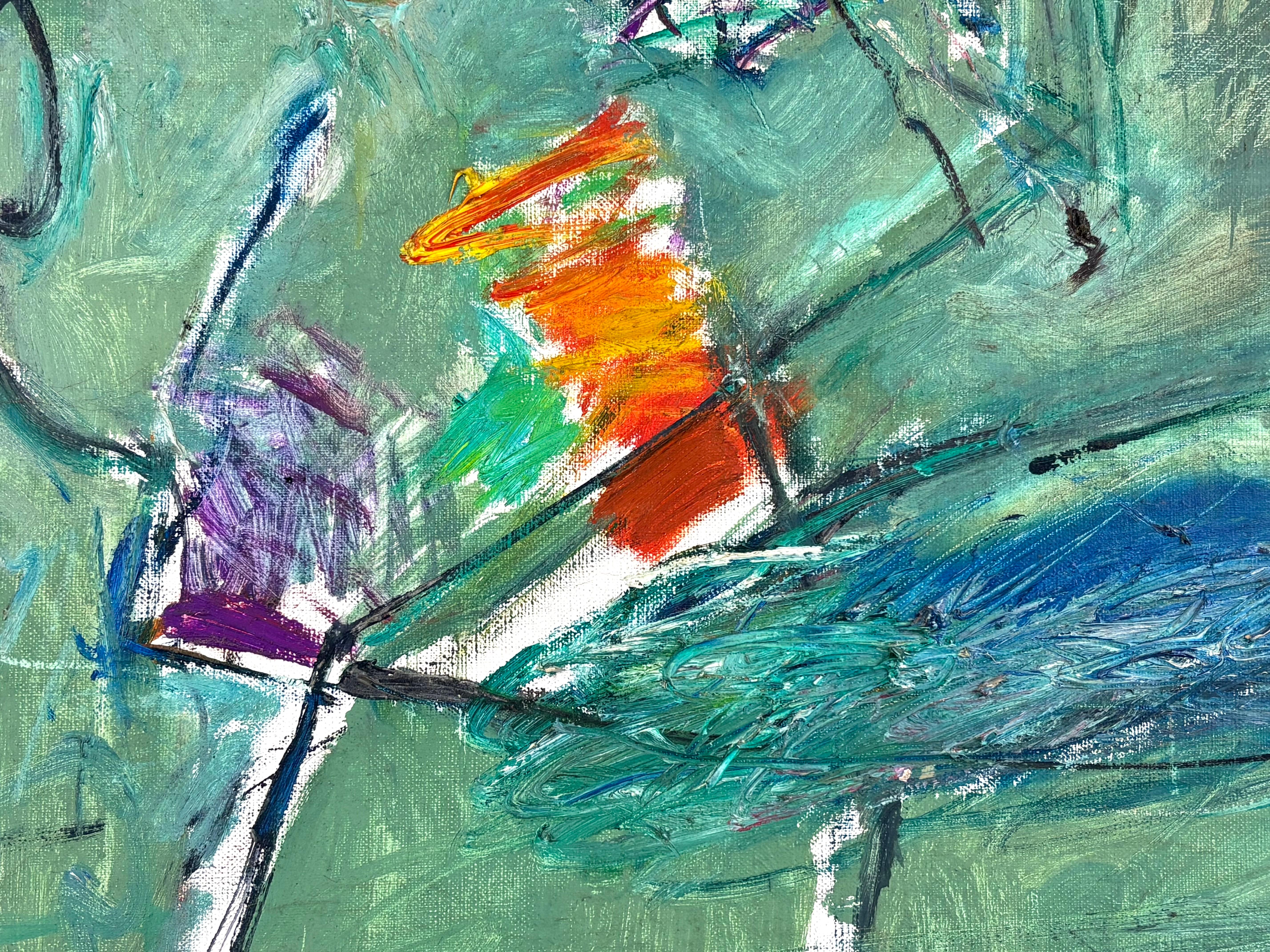 Interesante óleo sobre lienzo, que representa a un pájaro.

Firmado y fechado arriba en la parte central.

En buen estado general solo convendría una limpieza para relucir más los colores.

Medidas obra: 73,5 x 91,5 cm.

Medidas marco: 76,5 x 95,5