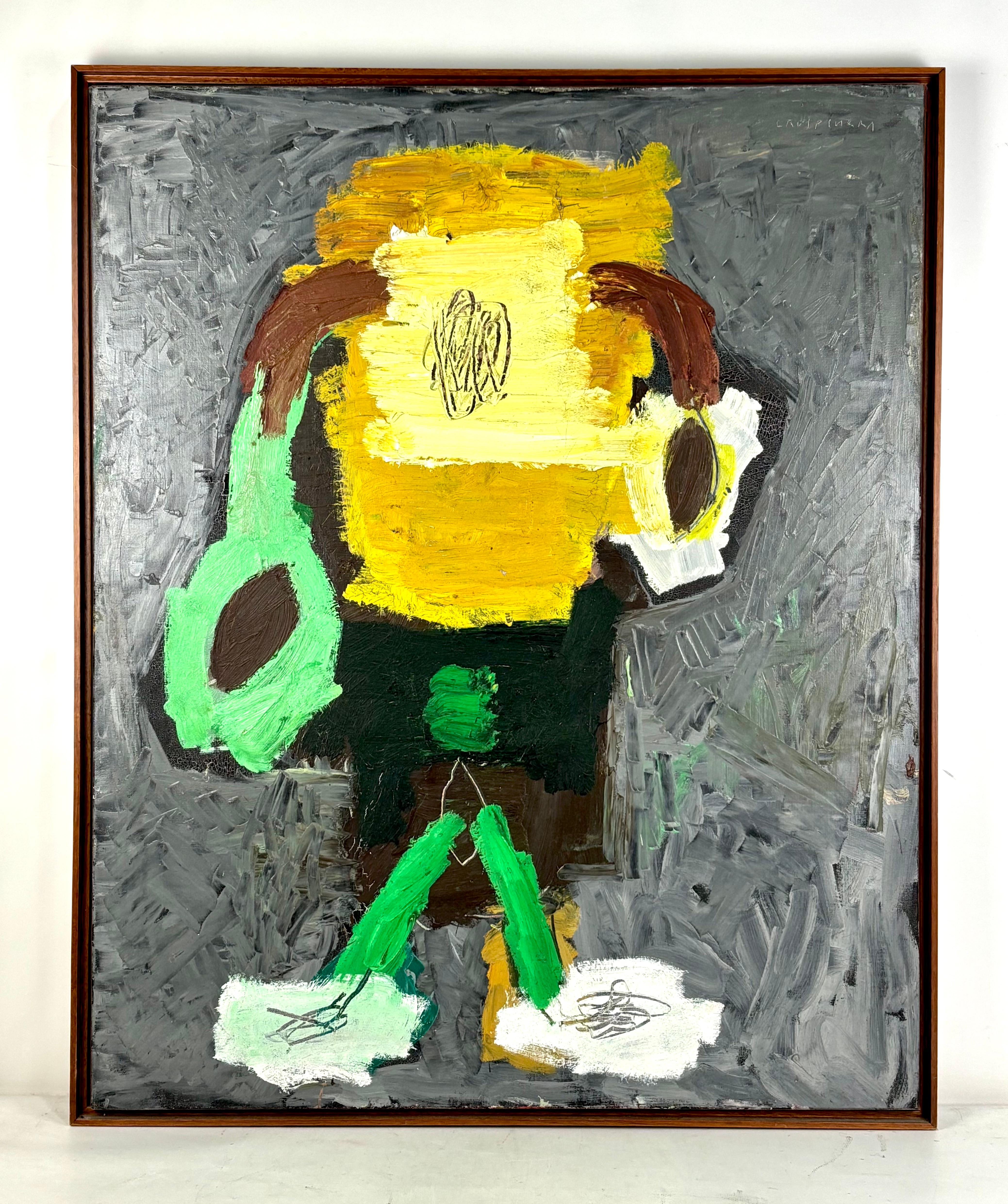 Personaje colorista 1971 - Painting by Joan Cruspinera