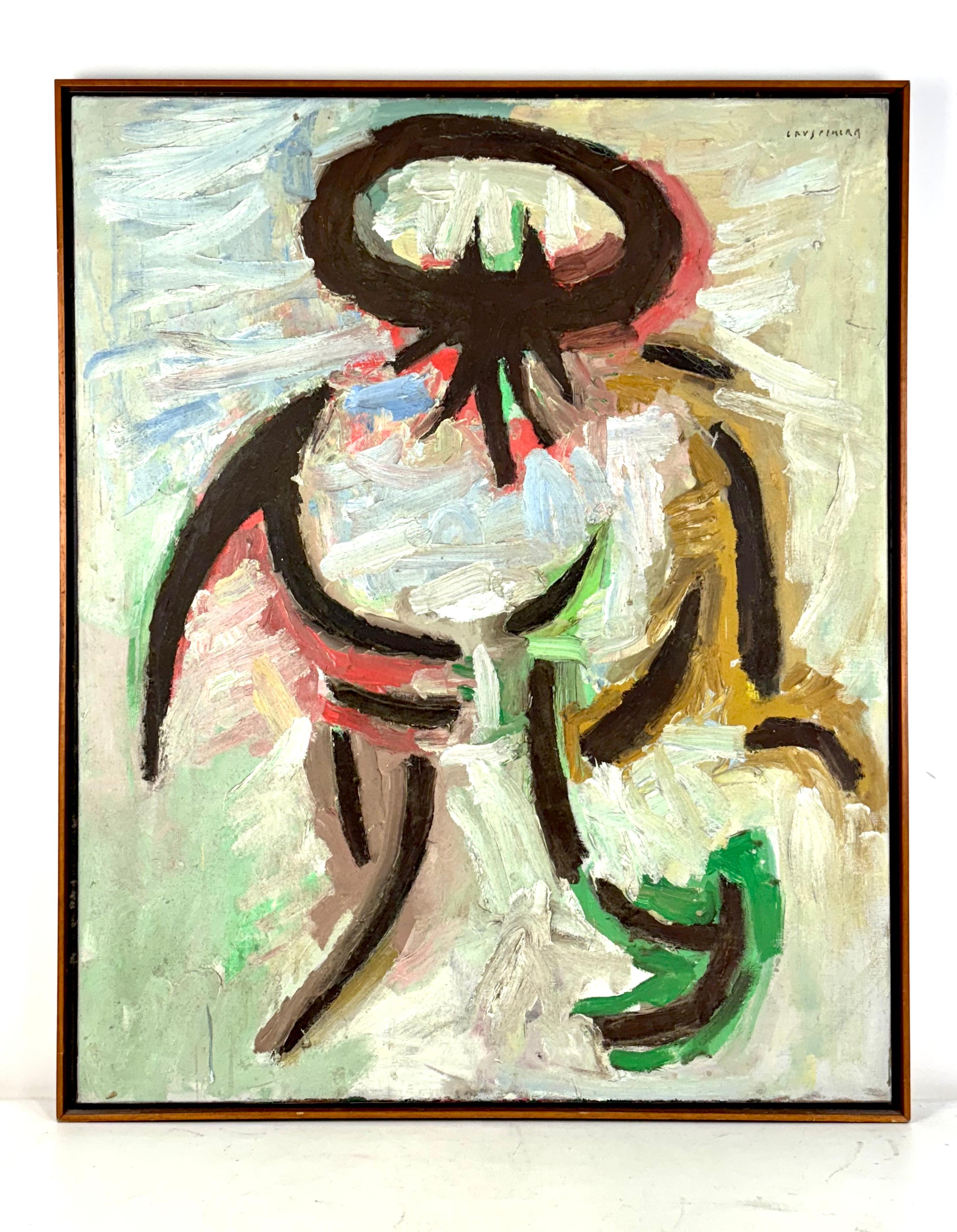 PERSONAJE FUTURISTA 1971 - Painting by Joan Cruspinera