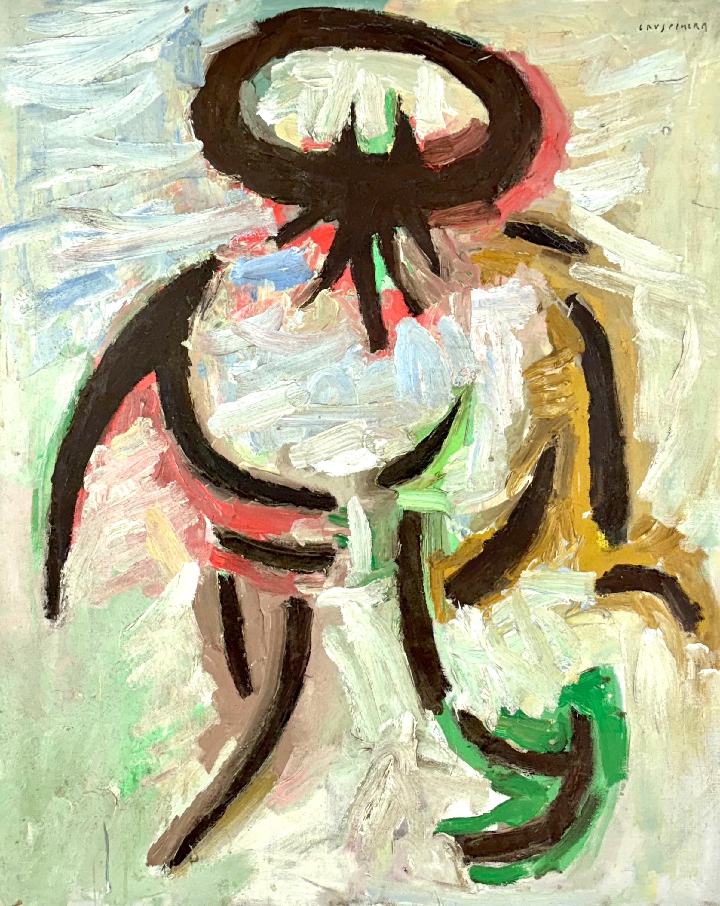 Joan Cruspinera Figurative Painting - PERSONAJE FUTURISTA 1971