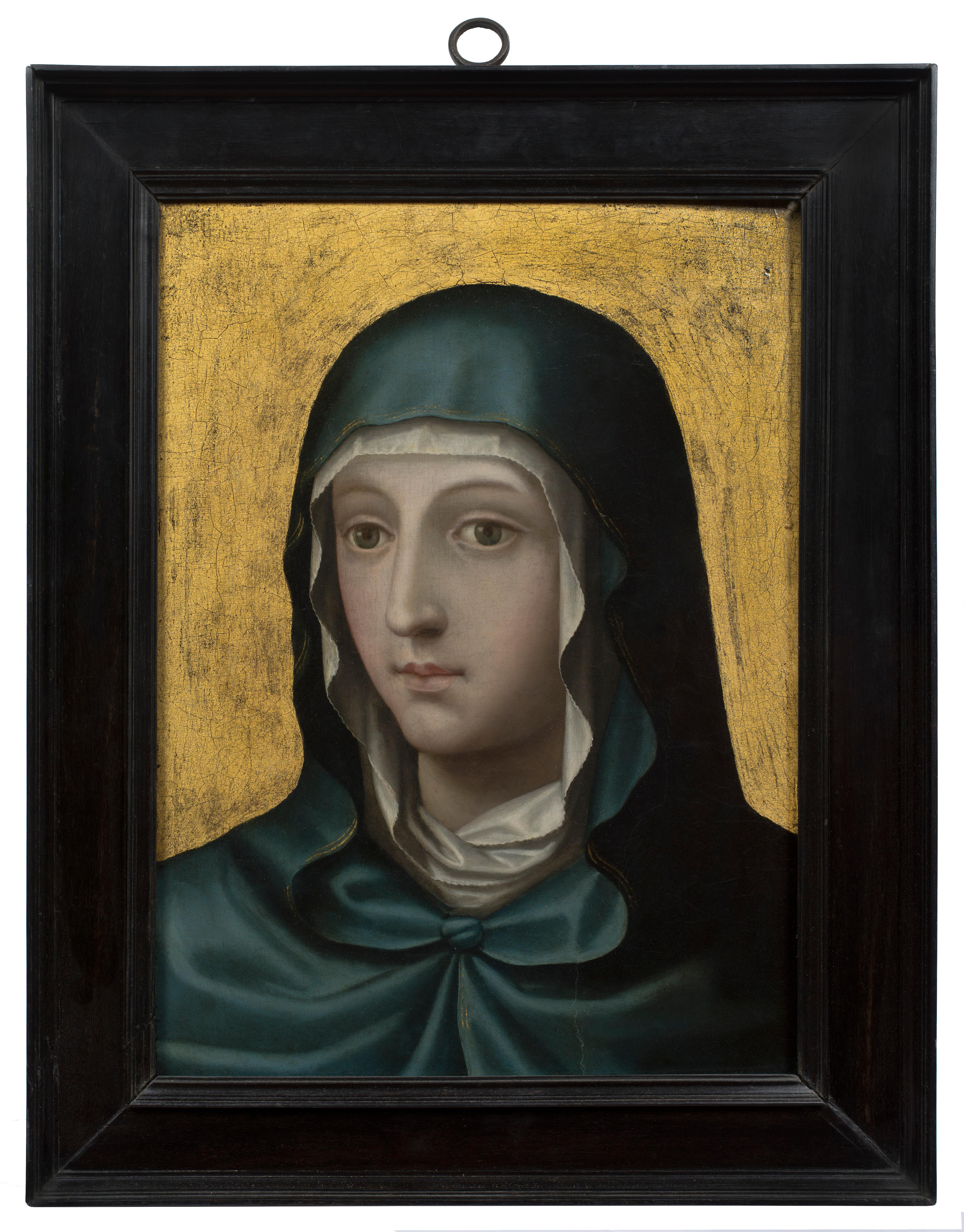 Joan de Joanes Portrait Painting – Die Veronika der Jungfrau (Verónica de la Virgen)