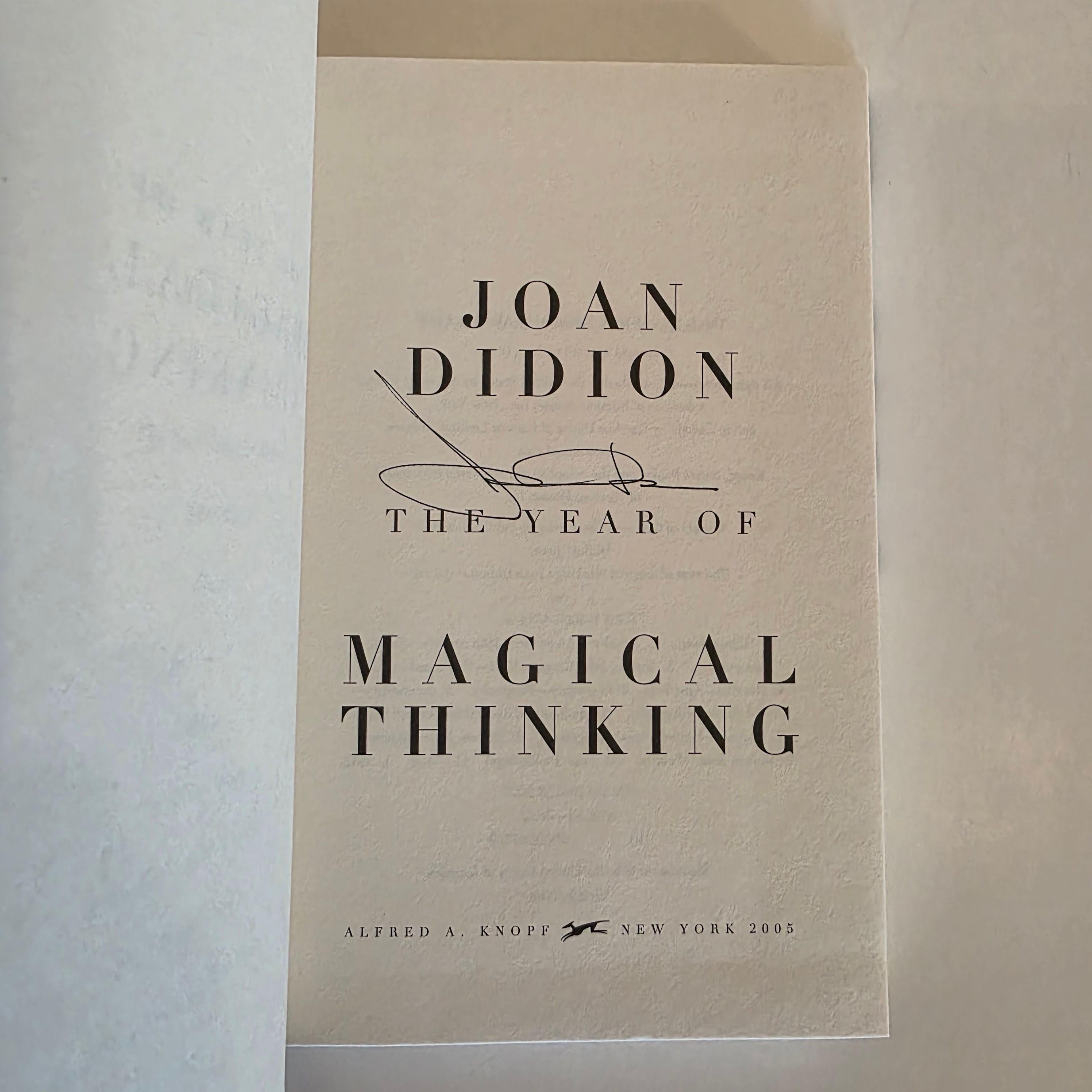 Papier Joan Didion The Year of Magical Thinking Mint première édition, signée en vente
