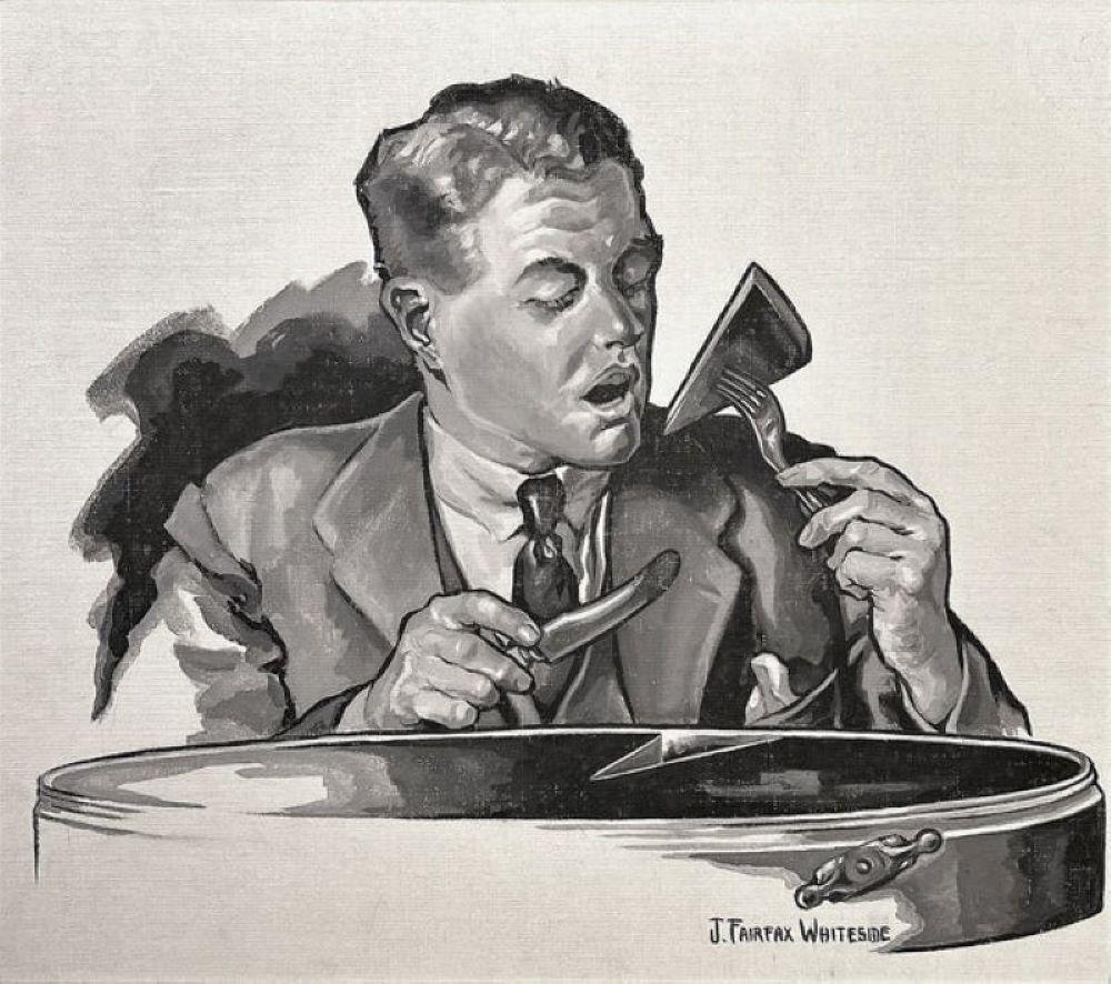The First Taste - Painting by Joan Fairfax Whiteside ARRC FMAA