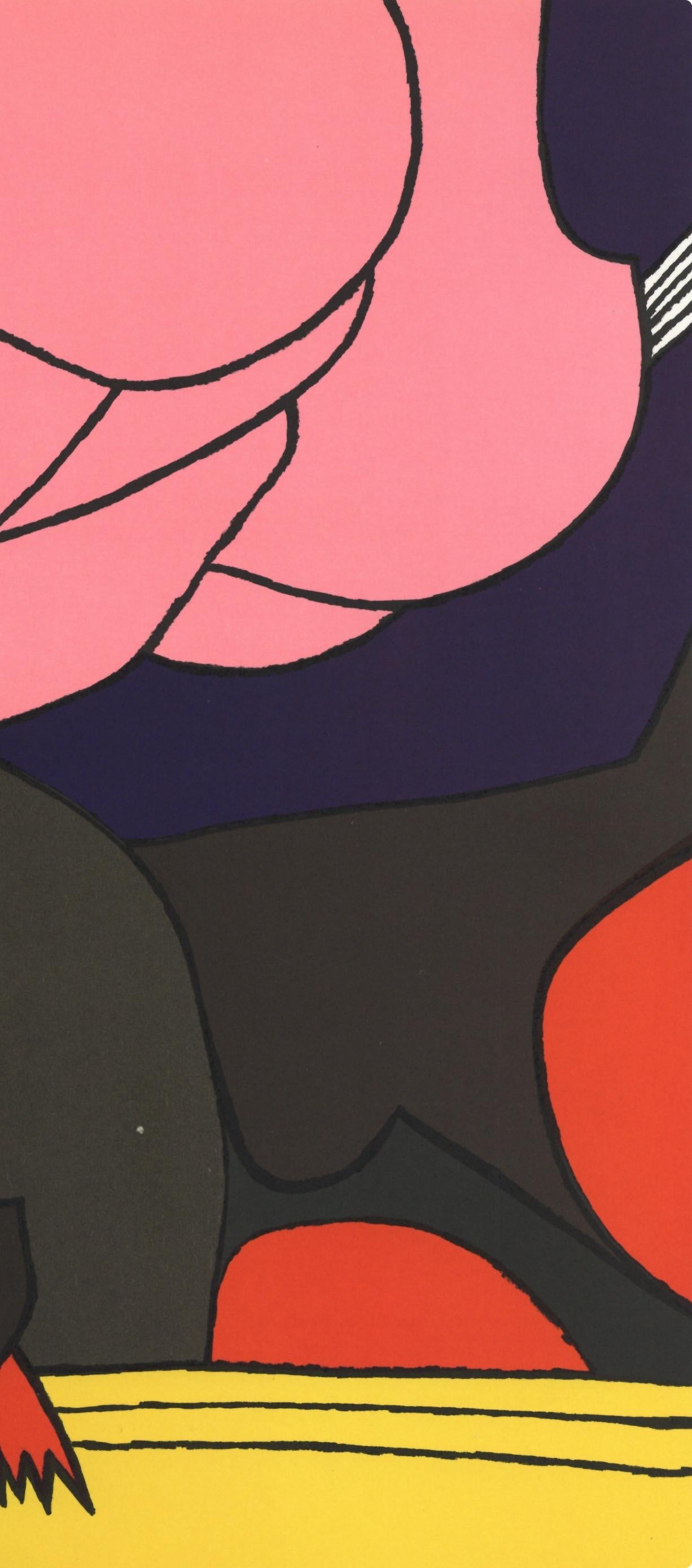 Gardy-Artigas, Composition, Derrière le miroir (après) - Marron Landscape Print par Joan Gardy-Artigas