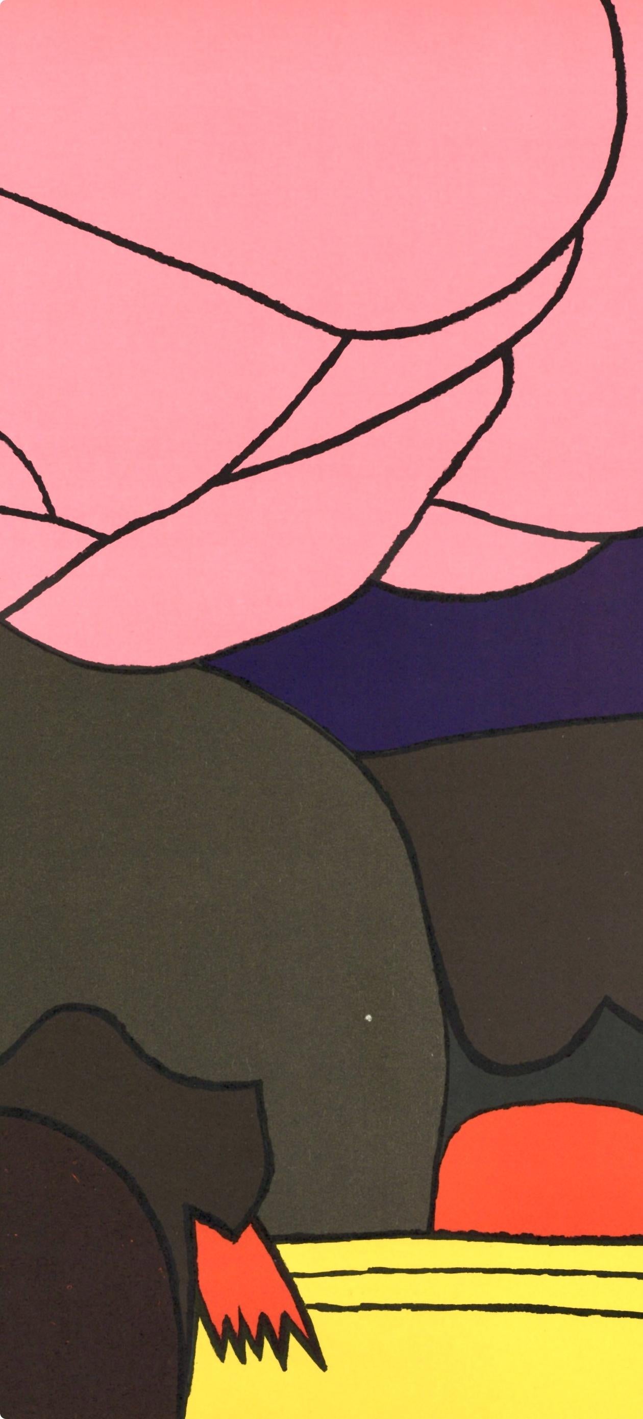 Composición, Homenaje a Aimé y Marguerite Maeght, Derrière le miroir - Print Arte pop de Joan Gardy Artigas