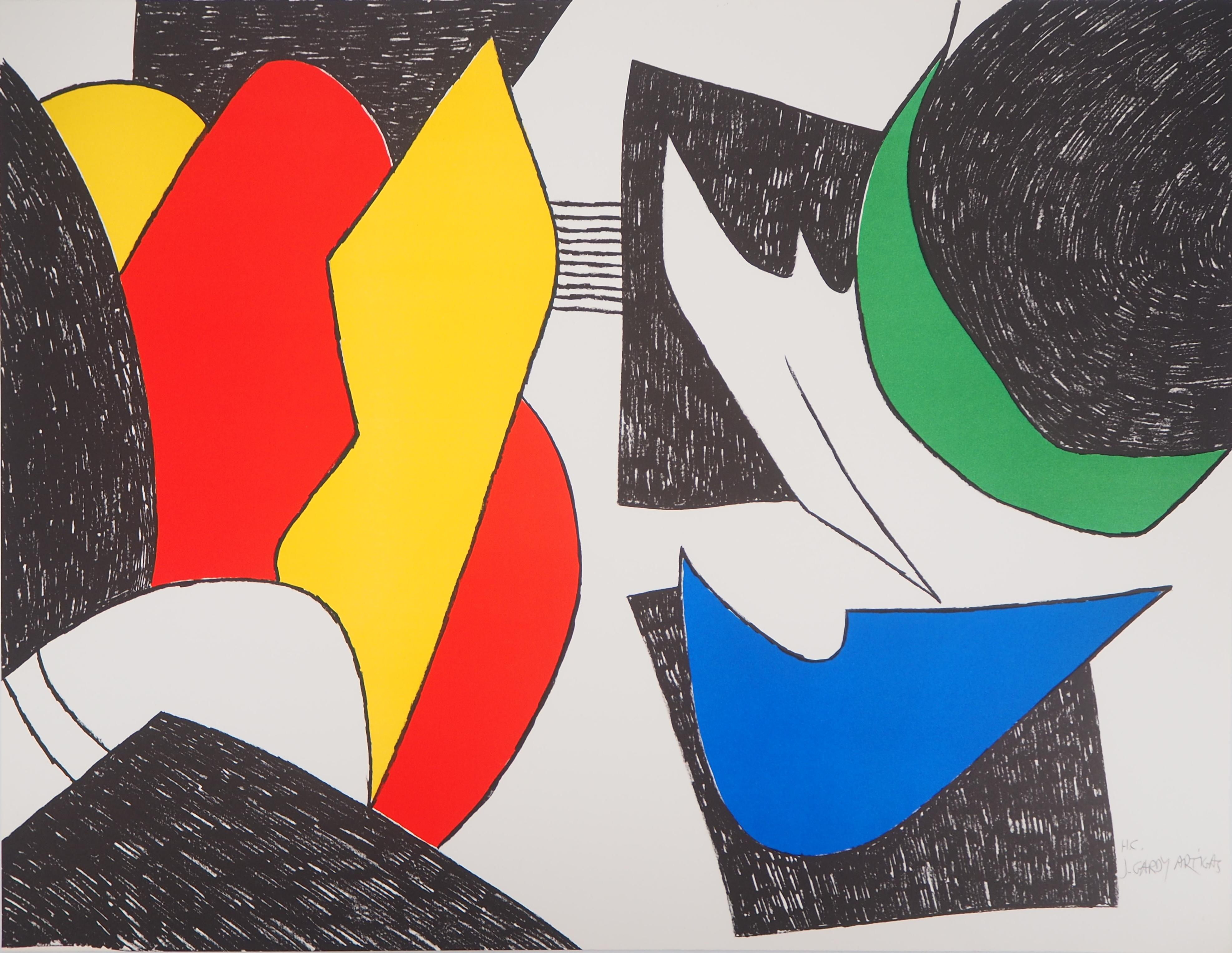 Abstract Print di Joan Gardy Artigas - Hotchpotch - Litografia originale firmata con le mani