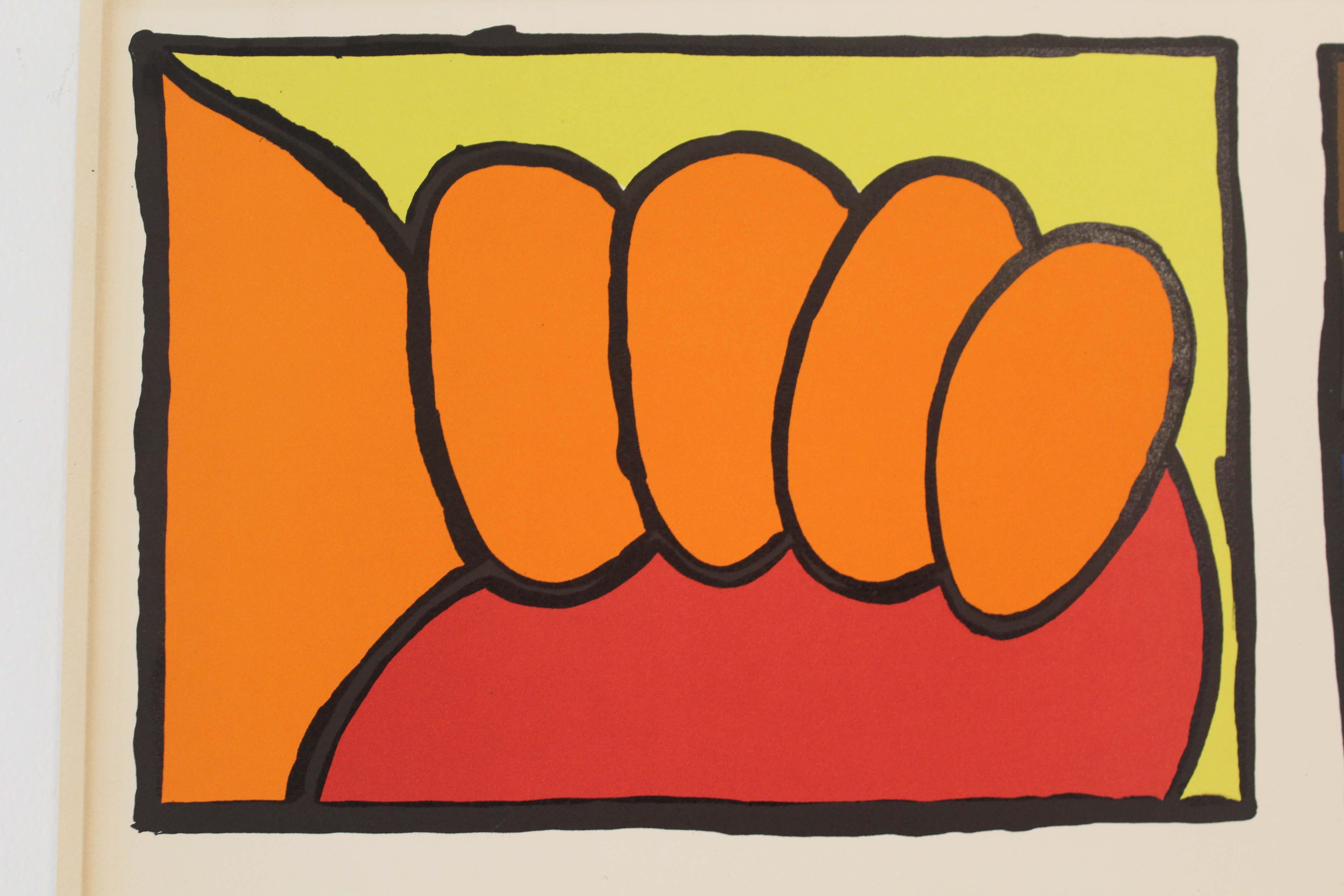 Joan Gardy Artigas Untitled Abstract Surrealism Serigraph Signed 45/75 Unframed In Good Condition In Keego Harbor, MI