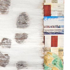 "Esodo", Joan Giordano, Tecnica mista, Carta, Carta da giornale, Appendiabiti da parete, verticale