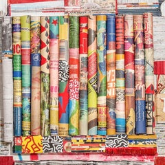 Mixed-Media- und Papier-Wandrelief-Skulptur „Free Press“