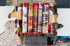 Scultura da parete in carta astratta "It's Never Really Black and White", tecnica mista