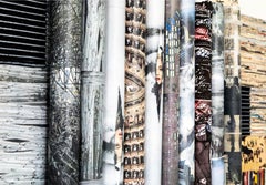 "The Year in Pictures" Sculpture murale abstraite en papier, collage mixte