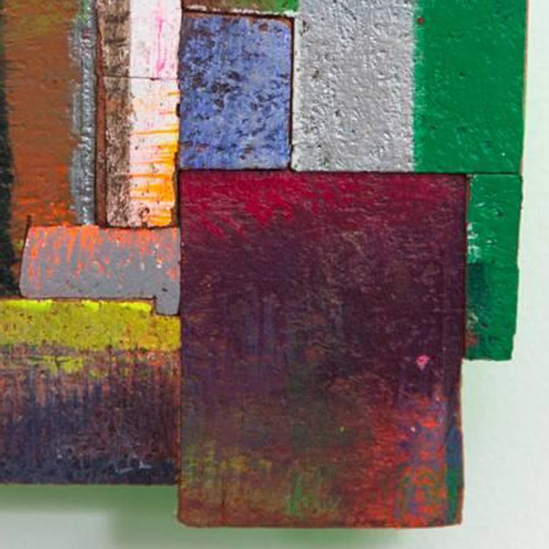 Joan Grubin, Detritus #14, Acrylic on pressed wood abstract wall sculpture, 2015 3