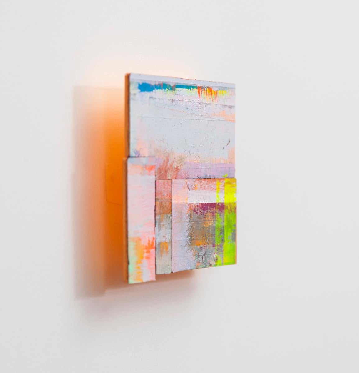 Joan Grubin, Detritus #22, neon abstract wall-sculpture, 2015 1