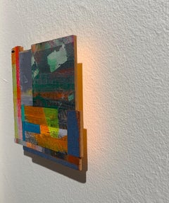 Joan Grubin, Detritus #8, neon abstract wall-sculpture, 2015