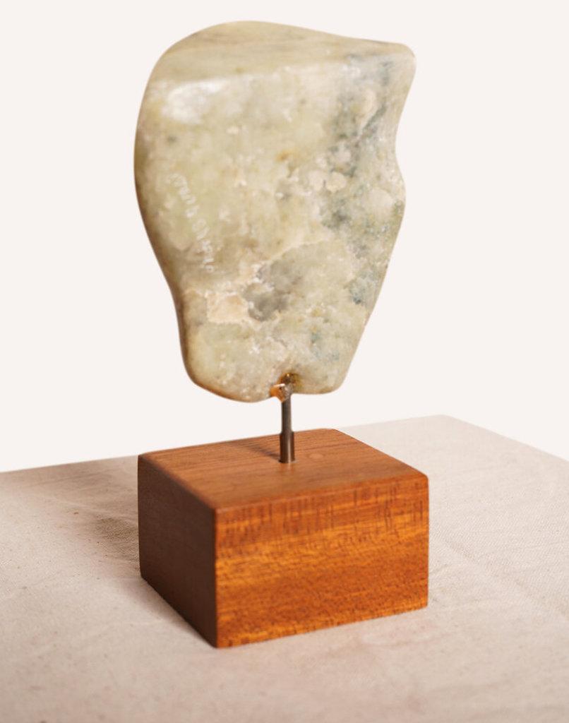 Mid-Century Modern Joan H. Shapiro Carved Stone Head Sculpture For Sale