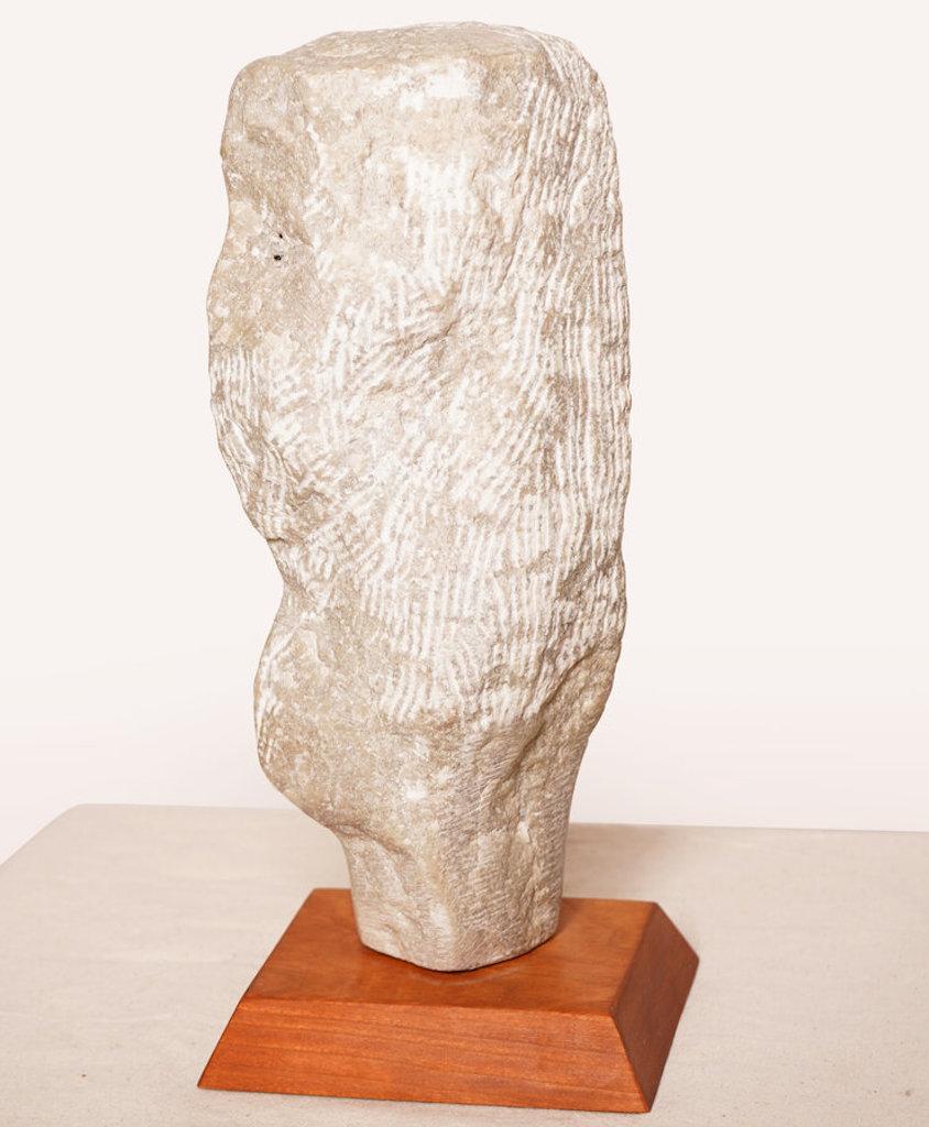 Mid-Century Modern Joan H. Shapiro Carved Stone Head Sculpture
