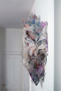 "Touches Me, Touches You", Abstract, Mixed Media Sculptural Wall Relief