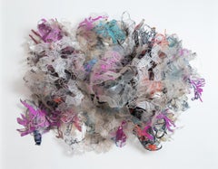 "Touches Me, Touches You", Abstract, Mixed Media Sculptural Wall Relief