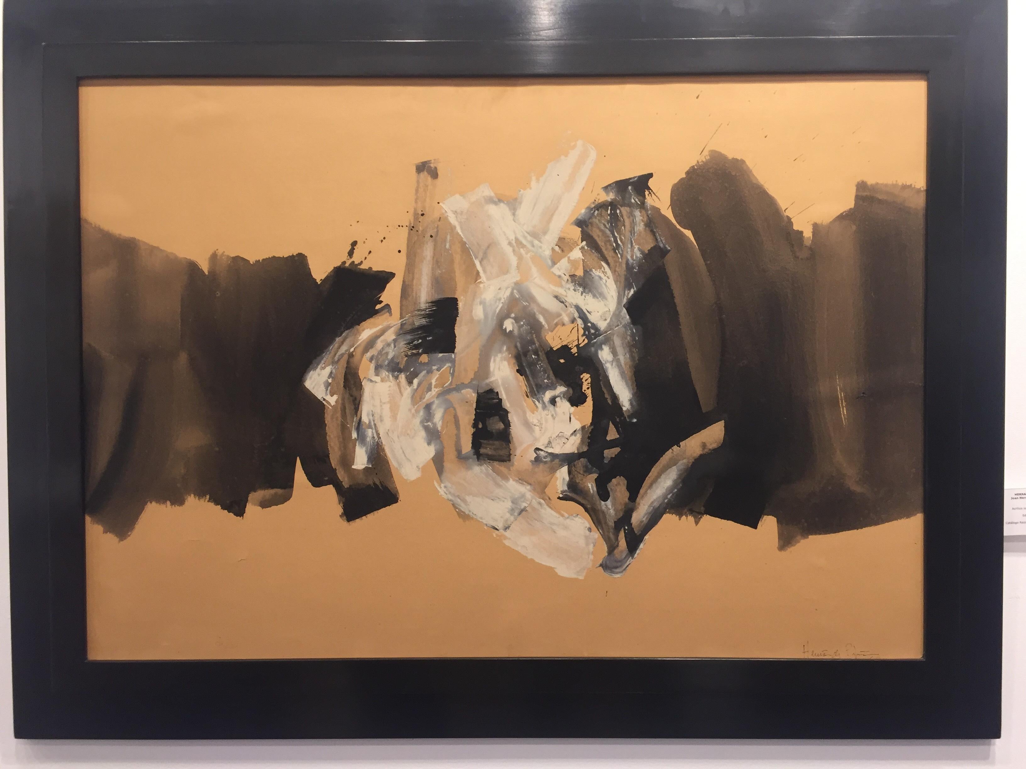 Joan Hernandez Pijuan Abstract Painting -  " NO TITLE" original abstract acrylic painting
