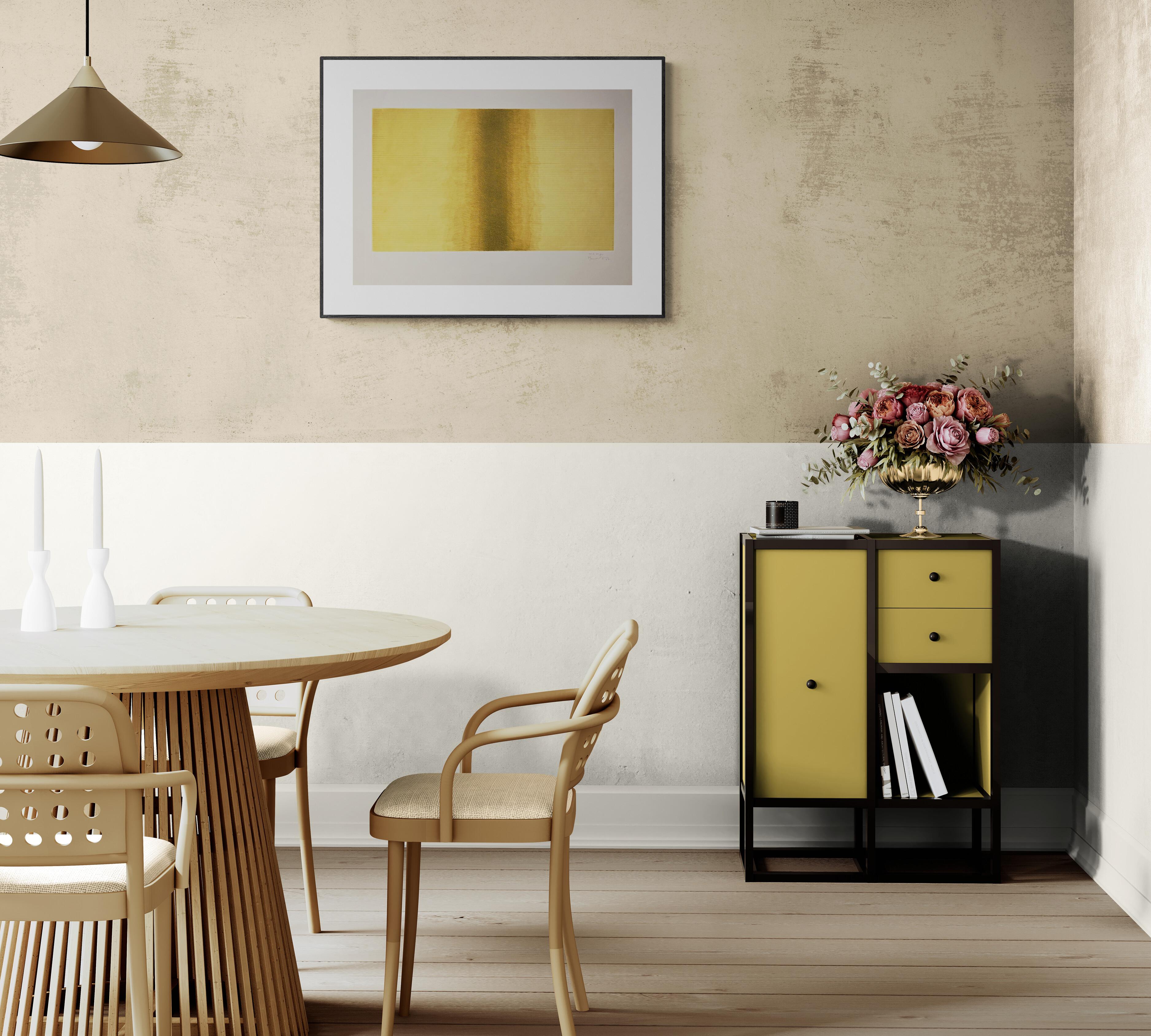 Abstract Composition (Minimalism, Landscape, Mediterranean, Catalonia, 50% OFF) - Beige Landscape Print by Joan Hernandez Pijuan