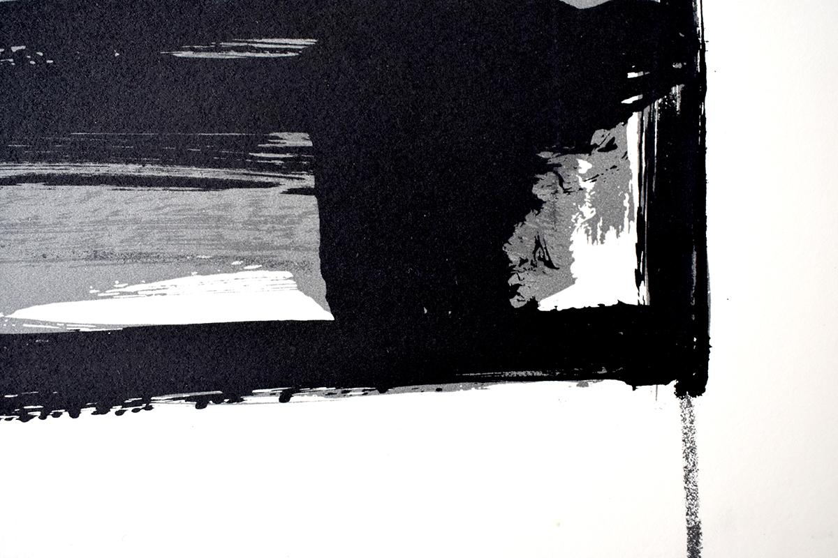 Senza titolo, da: 12° Anniversario della Galeria Joan Prats 1976-88 Portfolio - Spagnolo - Abstract Print Grigio di Joan Hernandez Pijuan