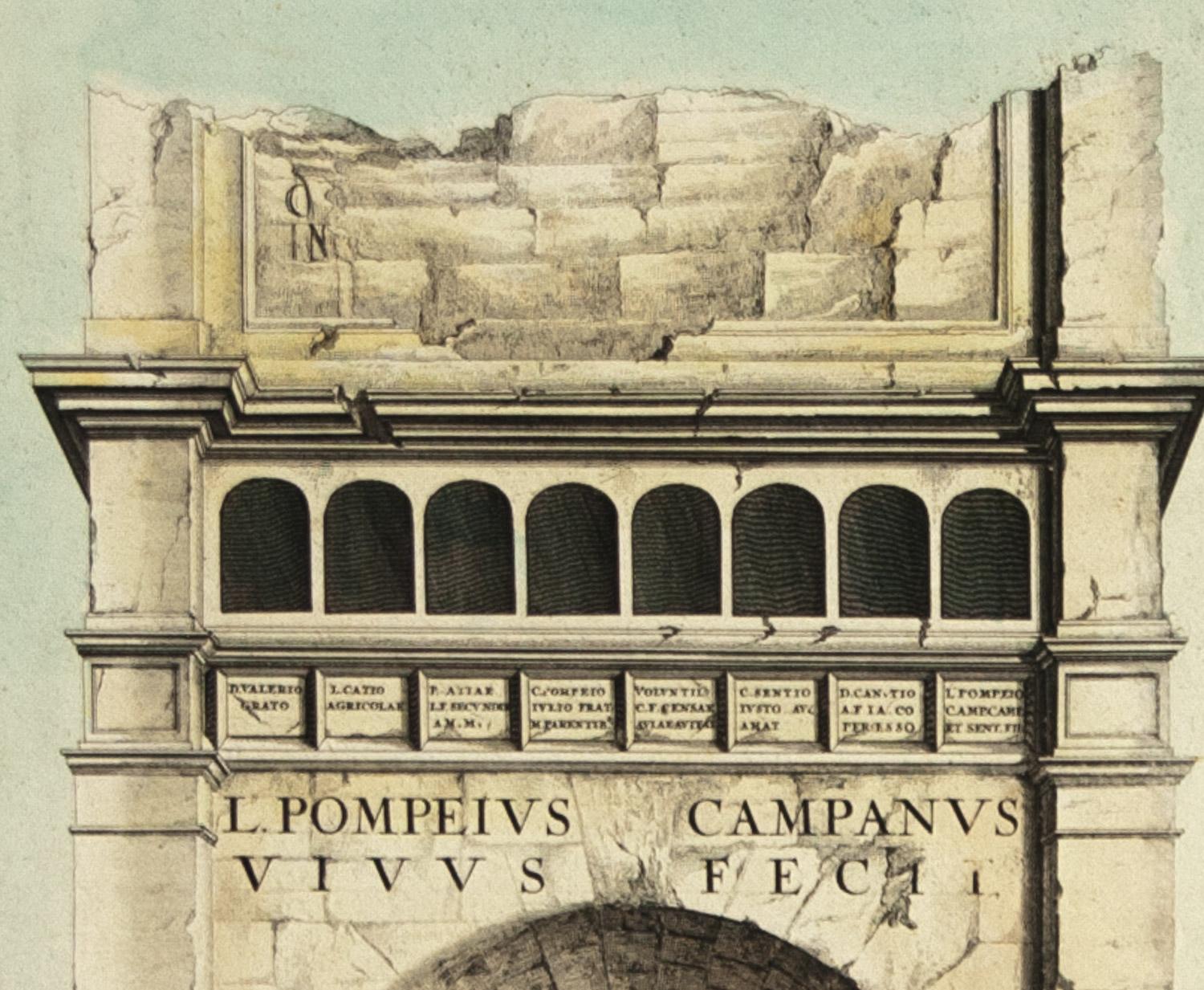    Detaillierter Plan von Aix en Provence, in Frankreich. Dieser Druck ist ein handkolorierter Doppelblattstich des berühmten Kartographen  Joan (Johannes) Blaeu ( 1596 - 1673 ). Die linke Seite des Blattes zeigt einen detaillierten Stadtplan von