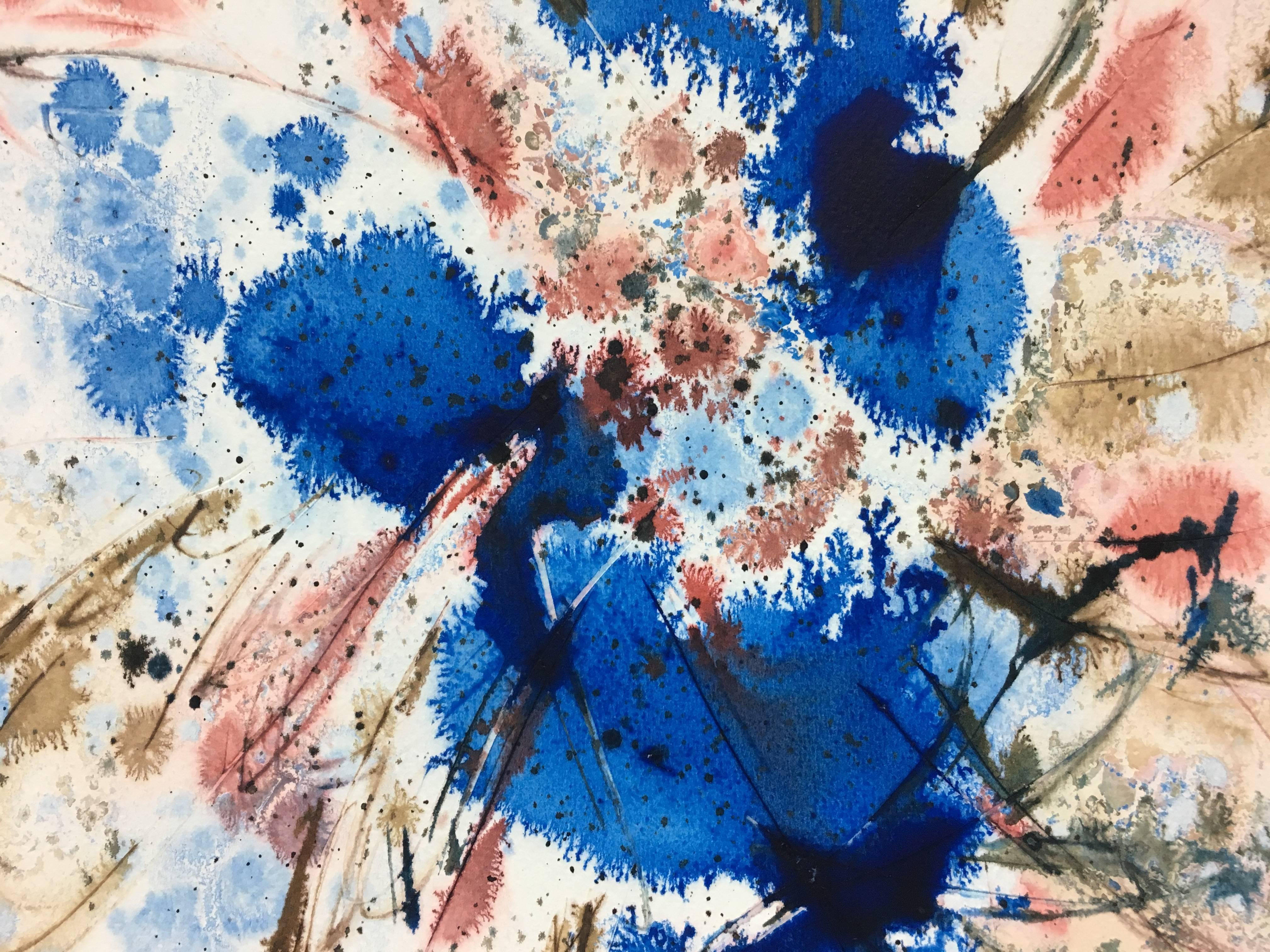 Tharrats. abstract. Blue. 4  original abstract - Abstract Painting by Josep THARRATS
