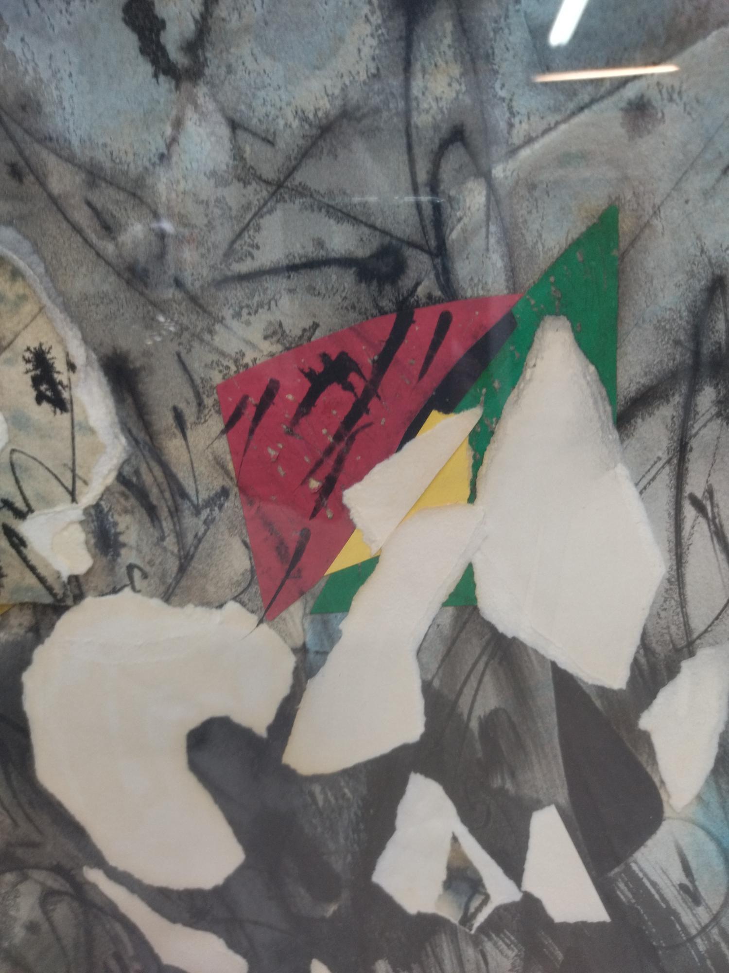 Tharrats 14 collage original acrylpapier malerei im Angebot 5