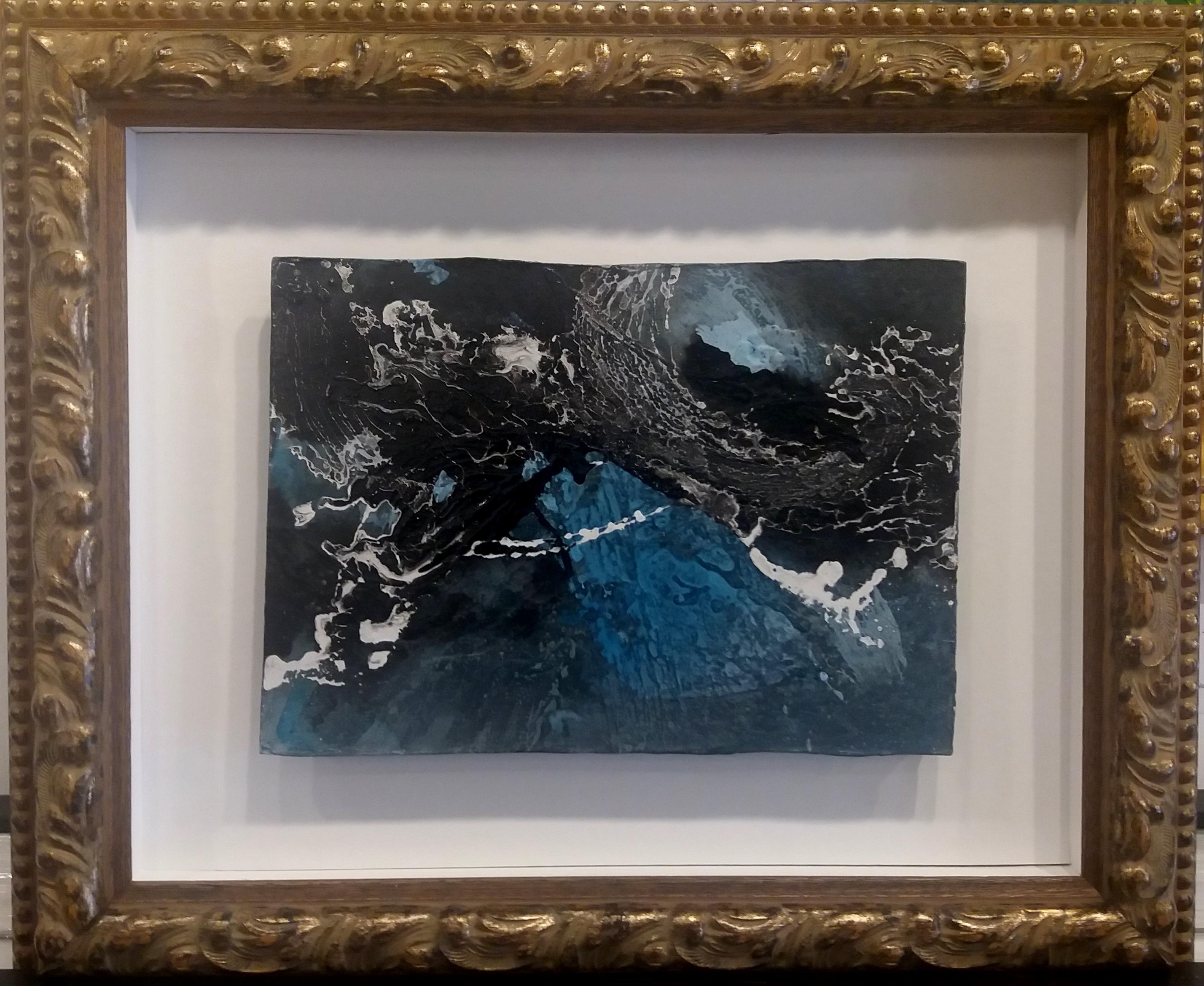 Abstract Painting di Josep THARRATS - Tharrats   blu. nero. Costellazione. dipinto acrilico astratto originale