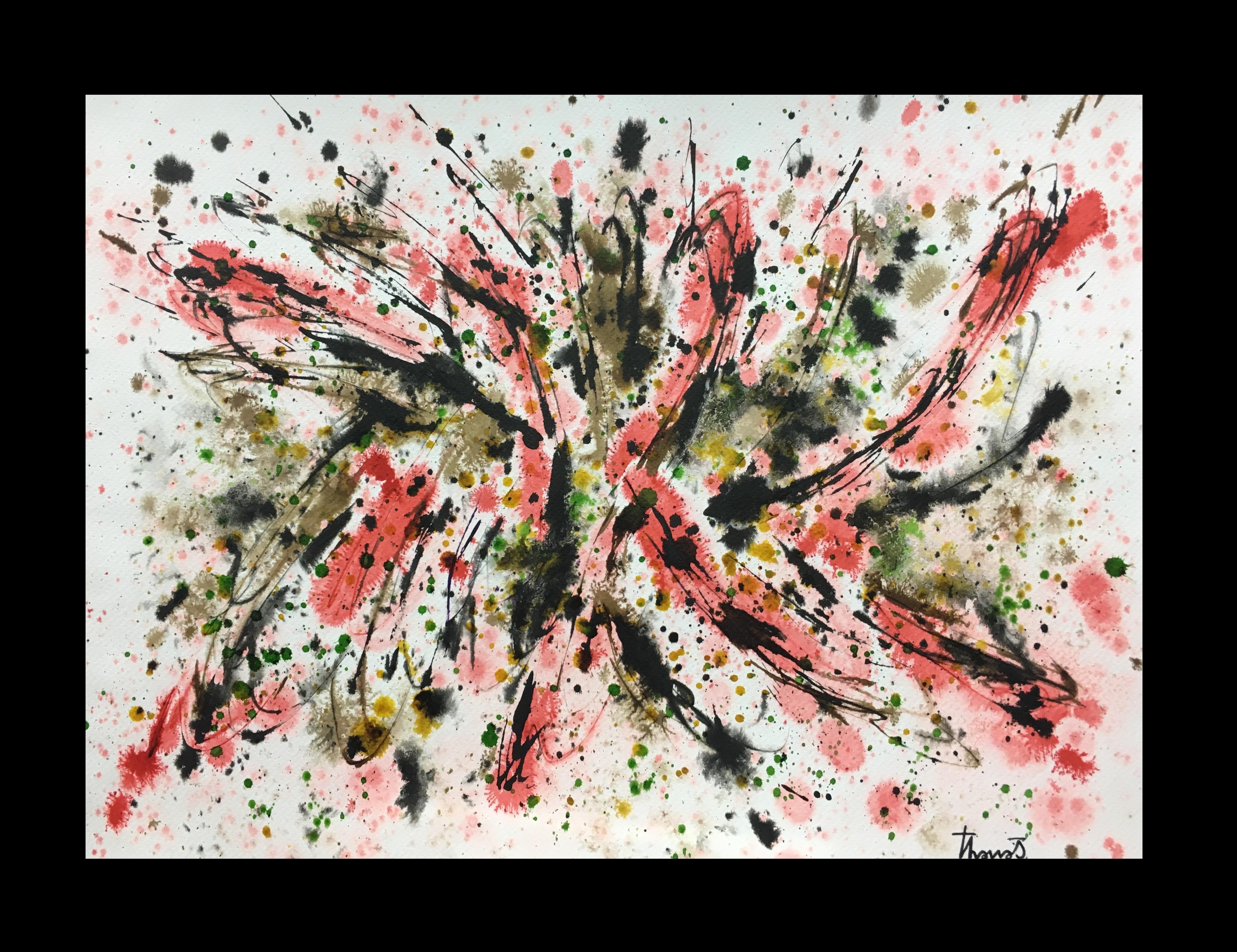 Tharrats 8 Farben - Original abstraktes Acrylgemälde – Painting von Josep THARRATS