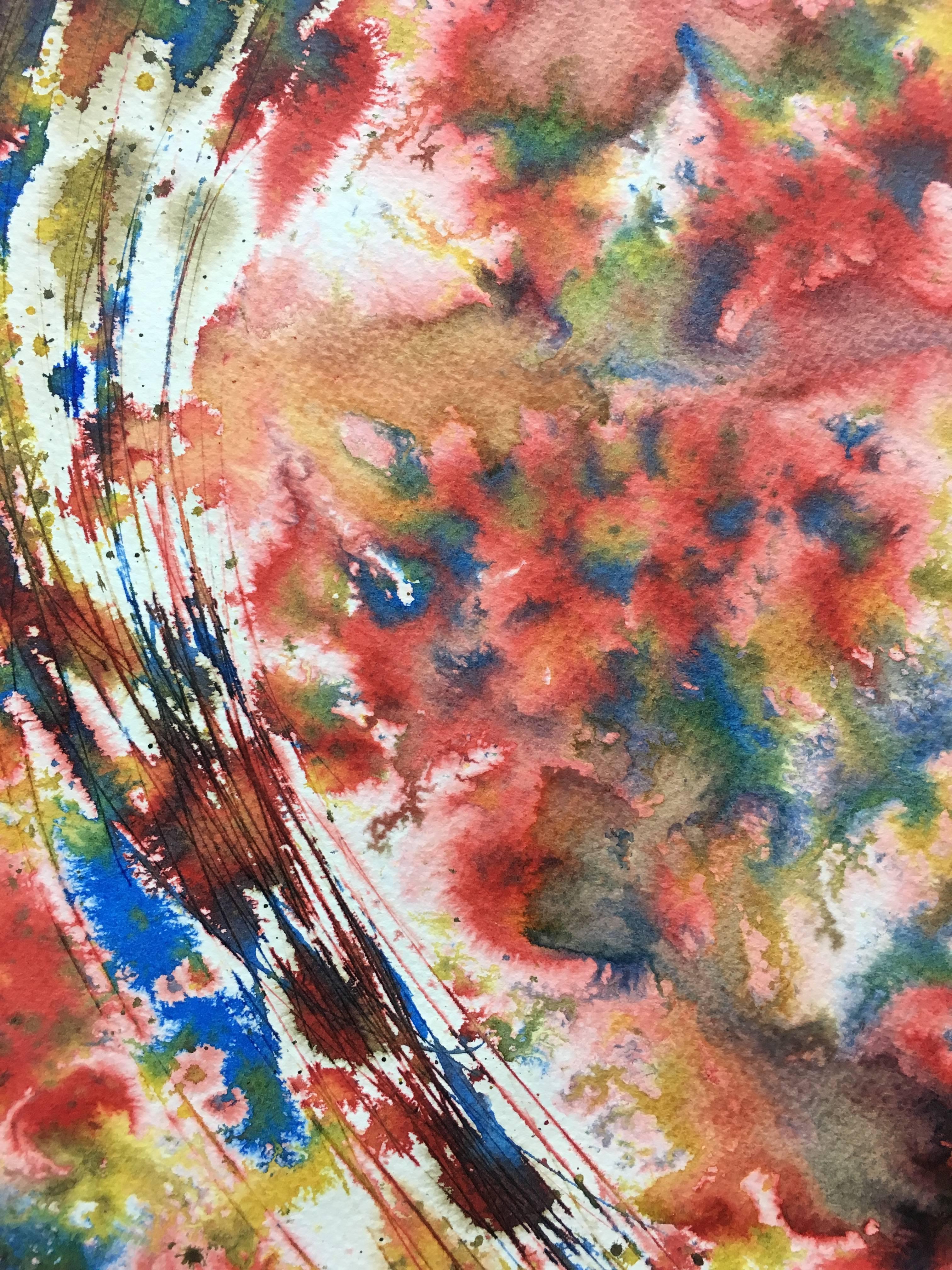 Tharrats  Colors  abstract original acrylic painting - Abstract Painting by Josep THARRATS
