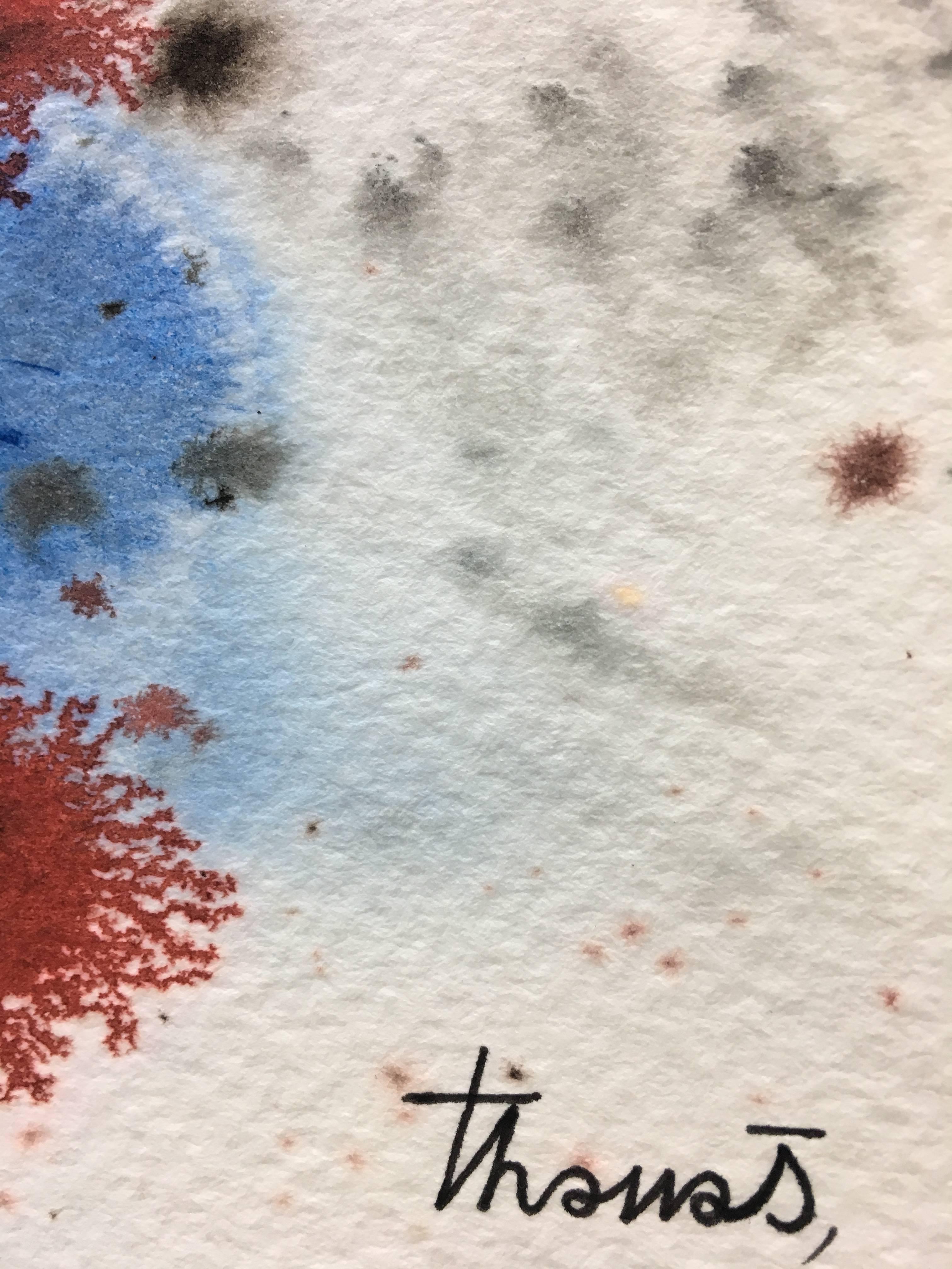 Tharrats  Farben  Originales abstraktes Acrylgemälde (Braun), Abstract Painting, von Josep THARRATS