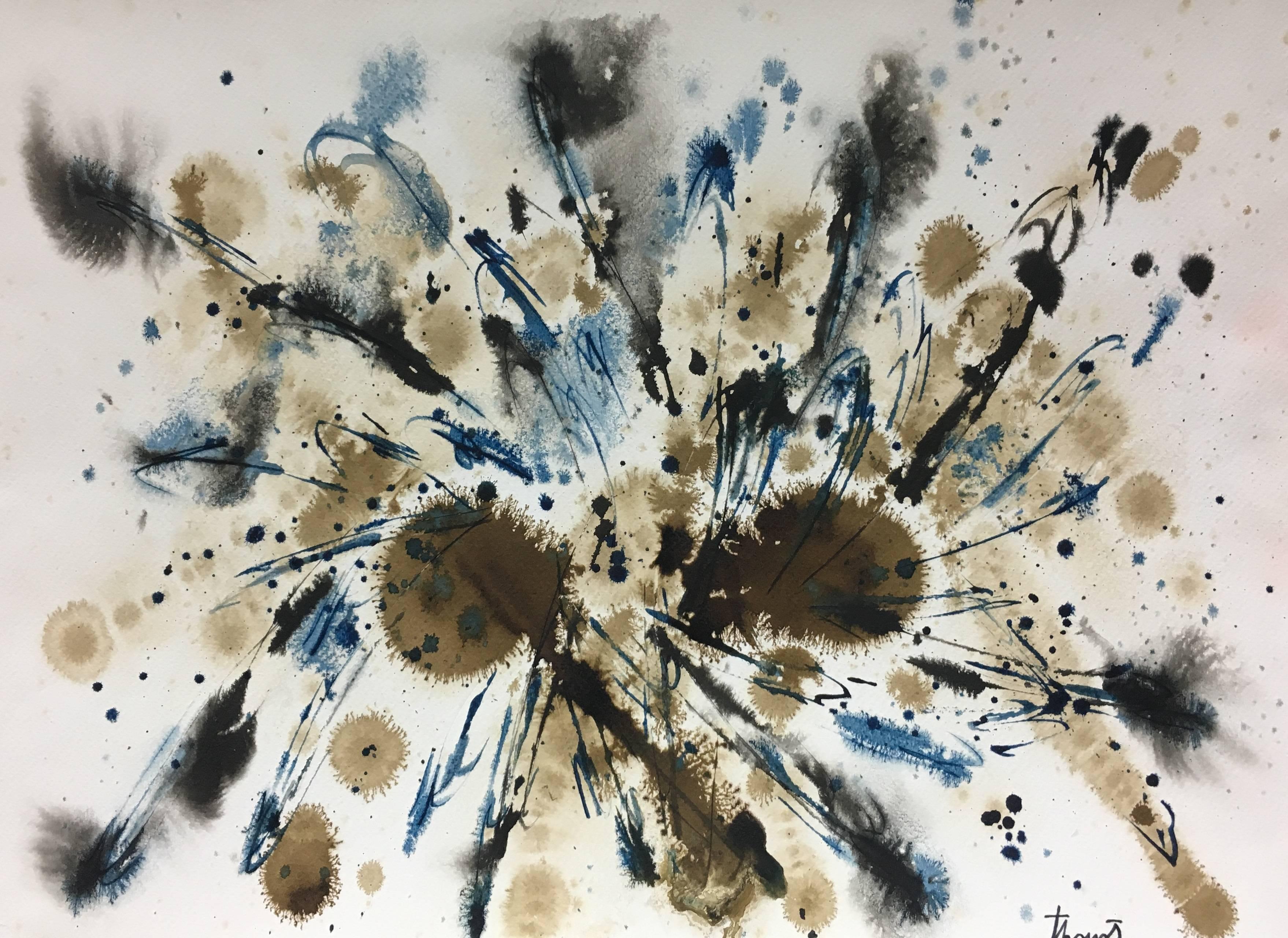Tharrats  Costellazioni 11 pittura acrilica astratta originale - Painting di Josep THARRATS