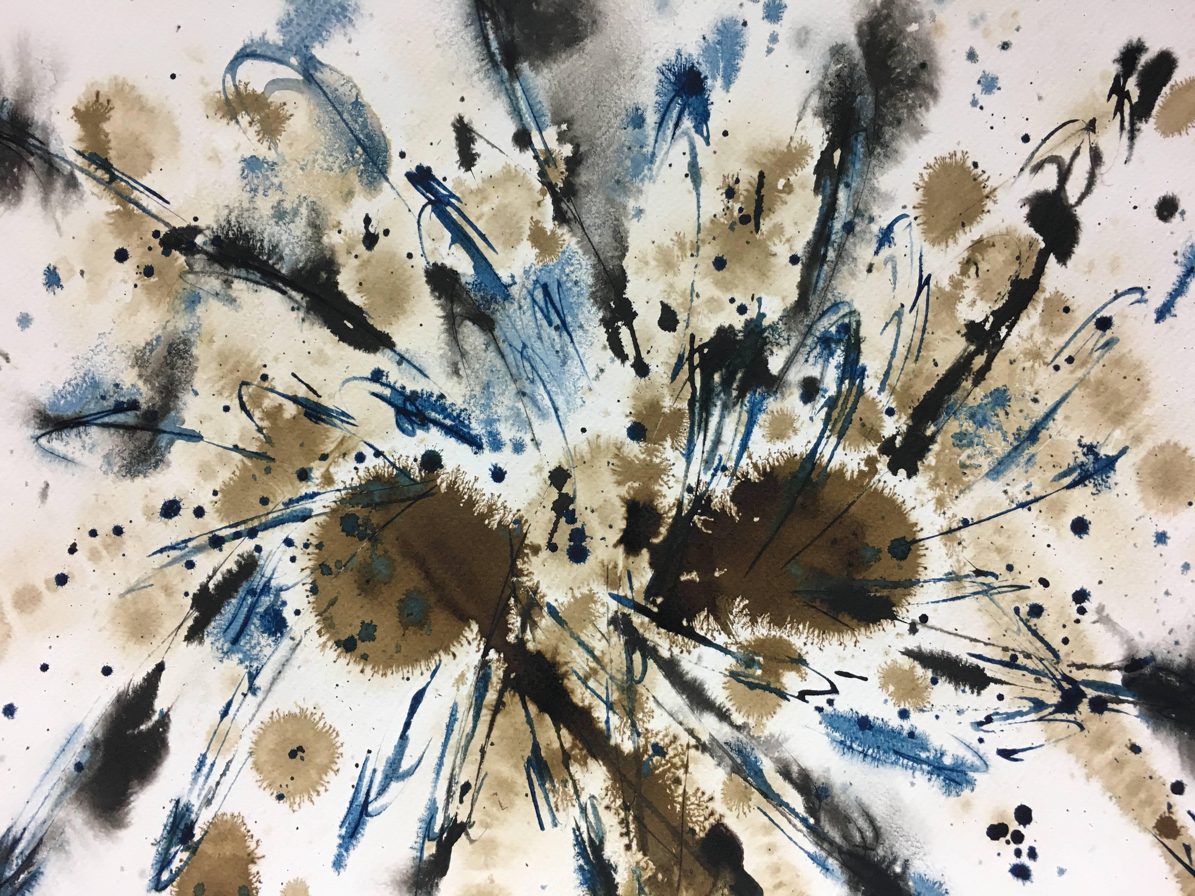 Tharrats  Costellazioni 11 pittura acrilica astratta originale - Abstract Painting Grigio di Josep THARRATS