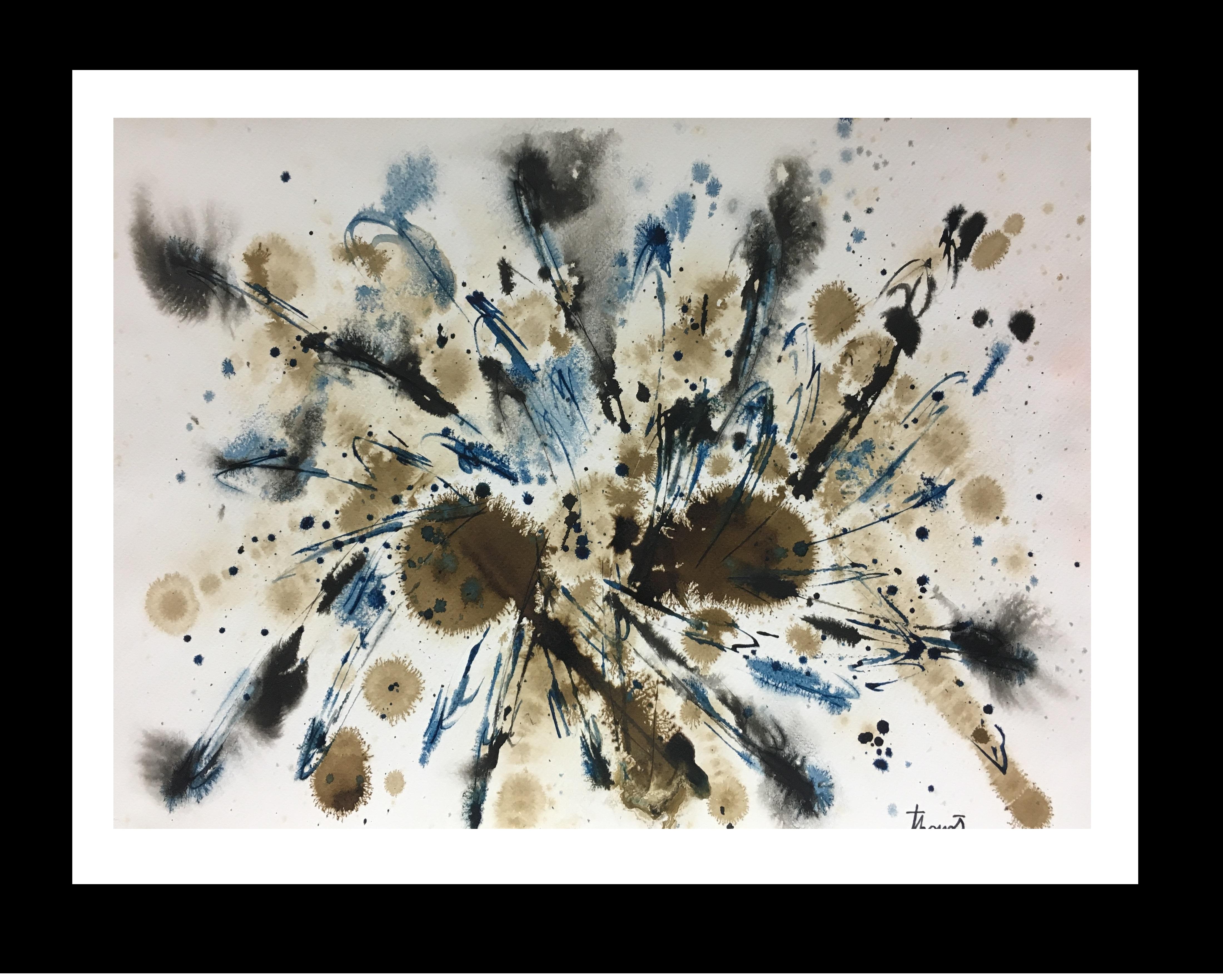 Josep THARRATS Abstract Painting - Tharrats  Constelations 11 original abstract acrylic painting