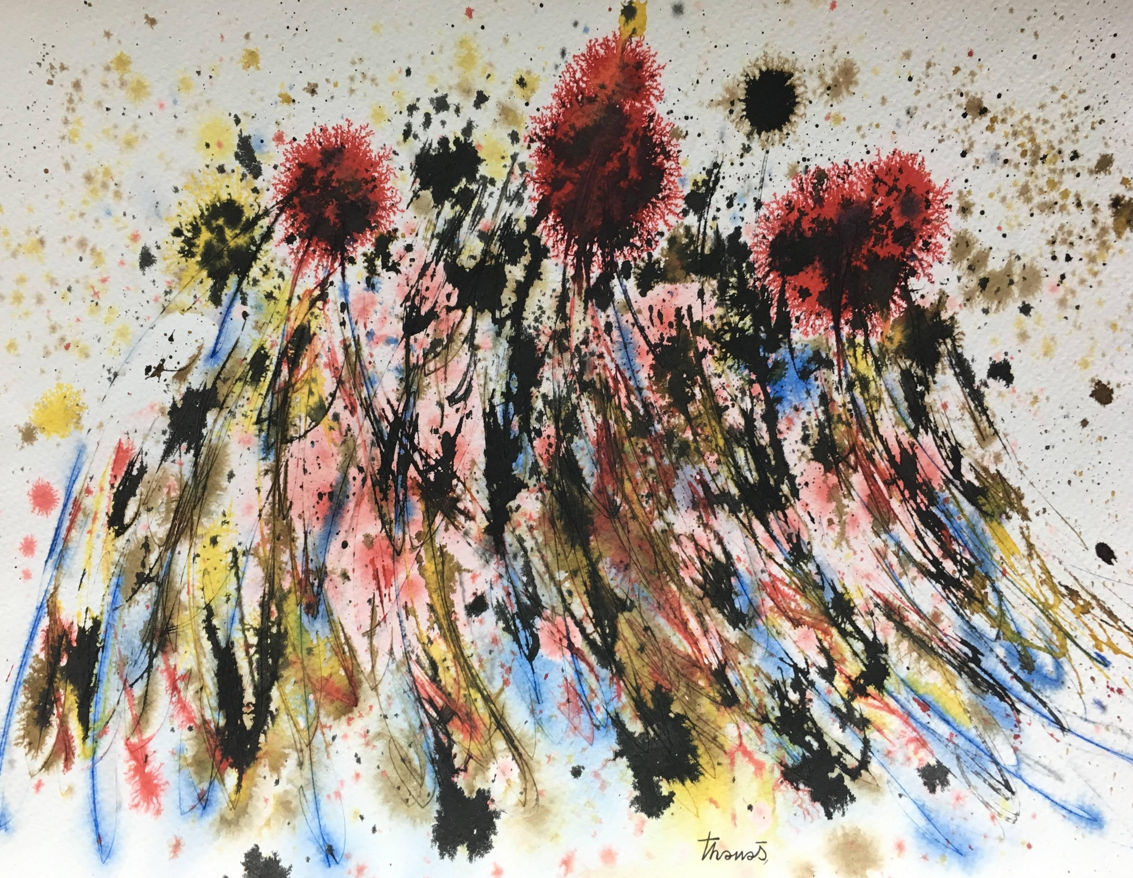 Tharrats  Constellation 18, Originales abstraktes Acrylgemälde (Abstrakt), Painting, von Josep THARRATS