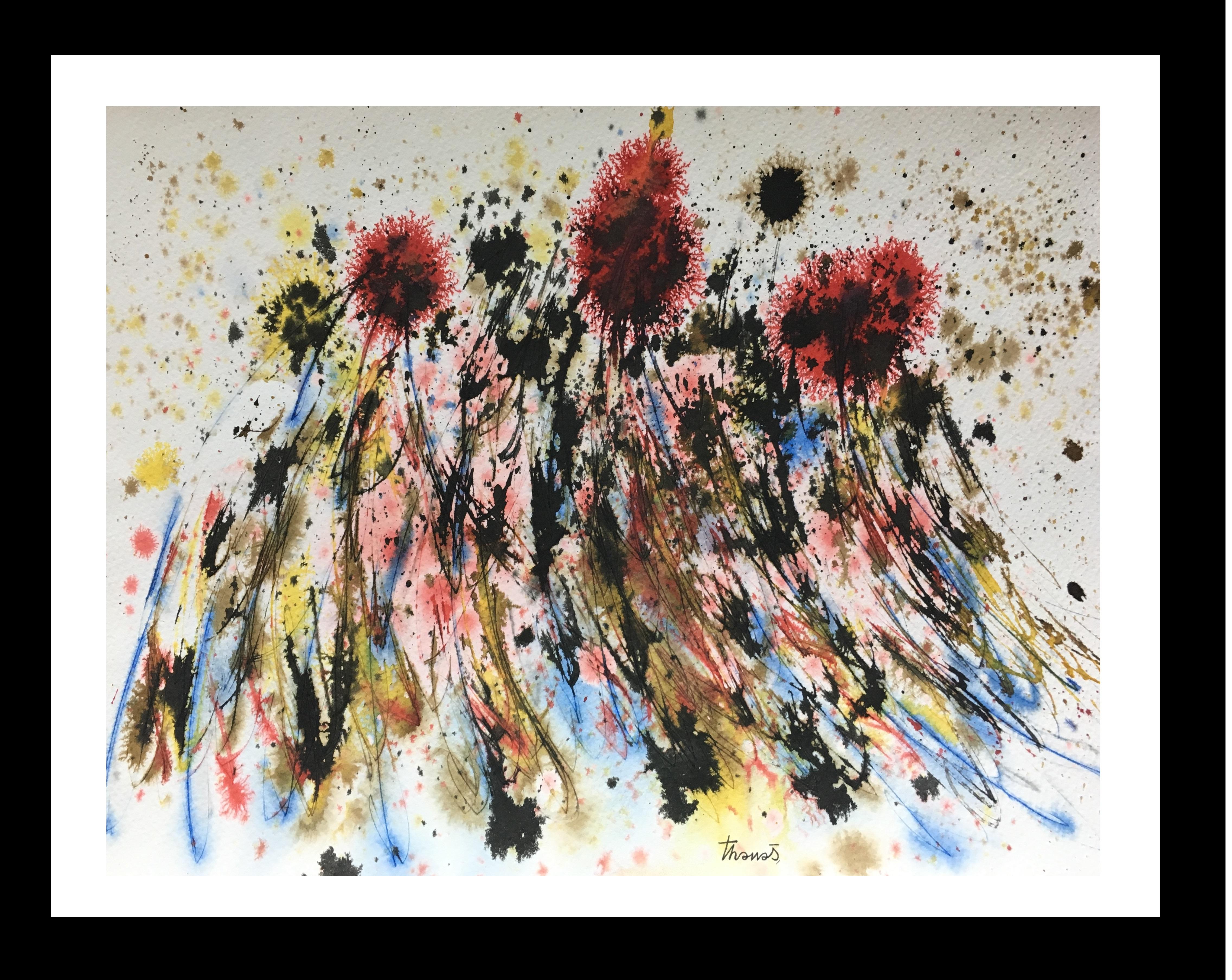 Josep THARRATS Abstract Painting – Tharrats  Constellation 18, Originales abstraktes Acrylgemälde