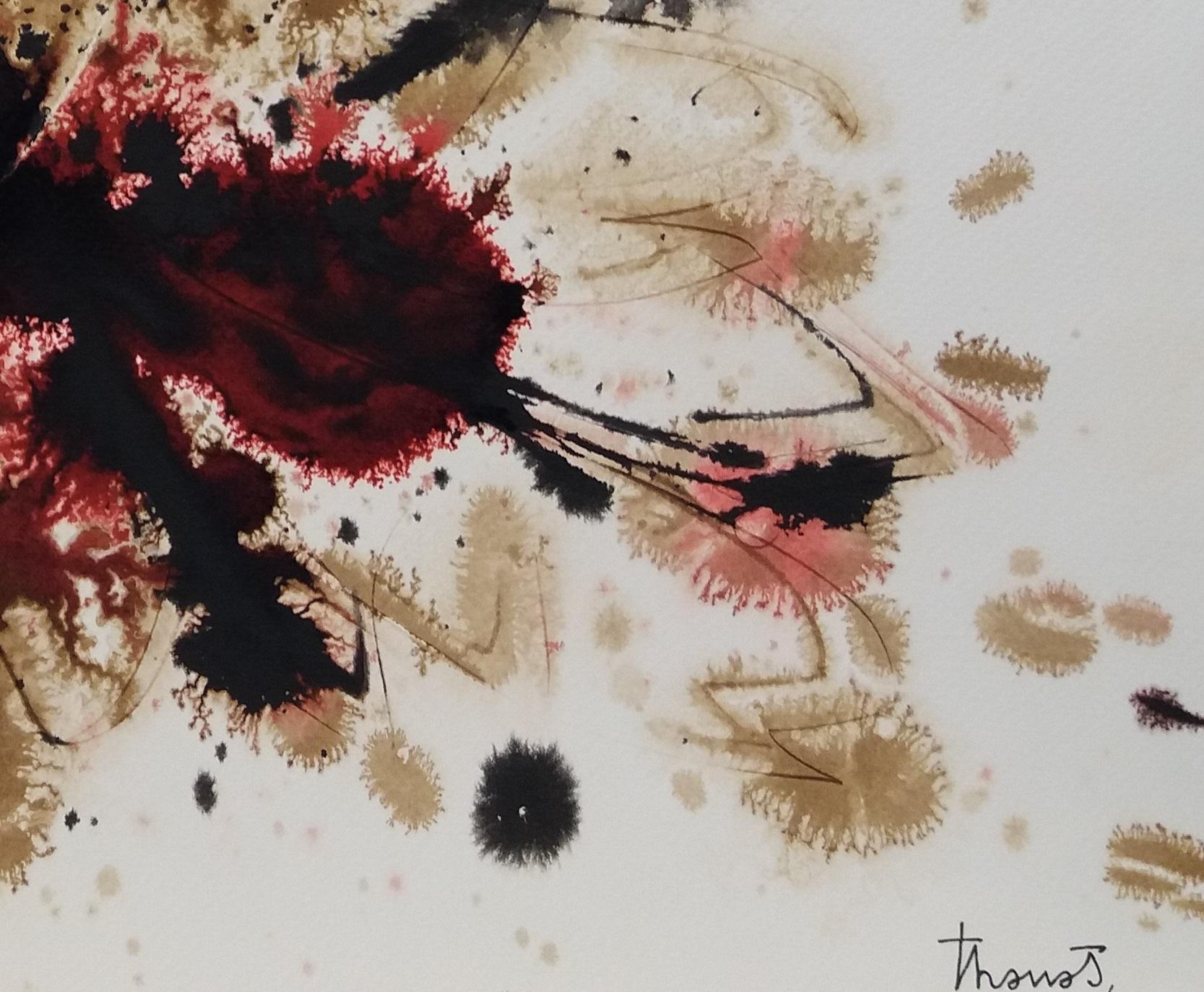 Tharrats   Costellazione  pittura originale astratta su carta acrilica - Painting Astratto di Josep THARRATS