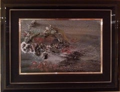 Tharrats  Lunar Landscape  original . . dark. small abstract