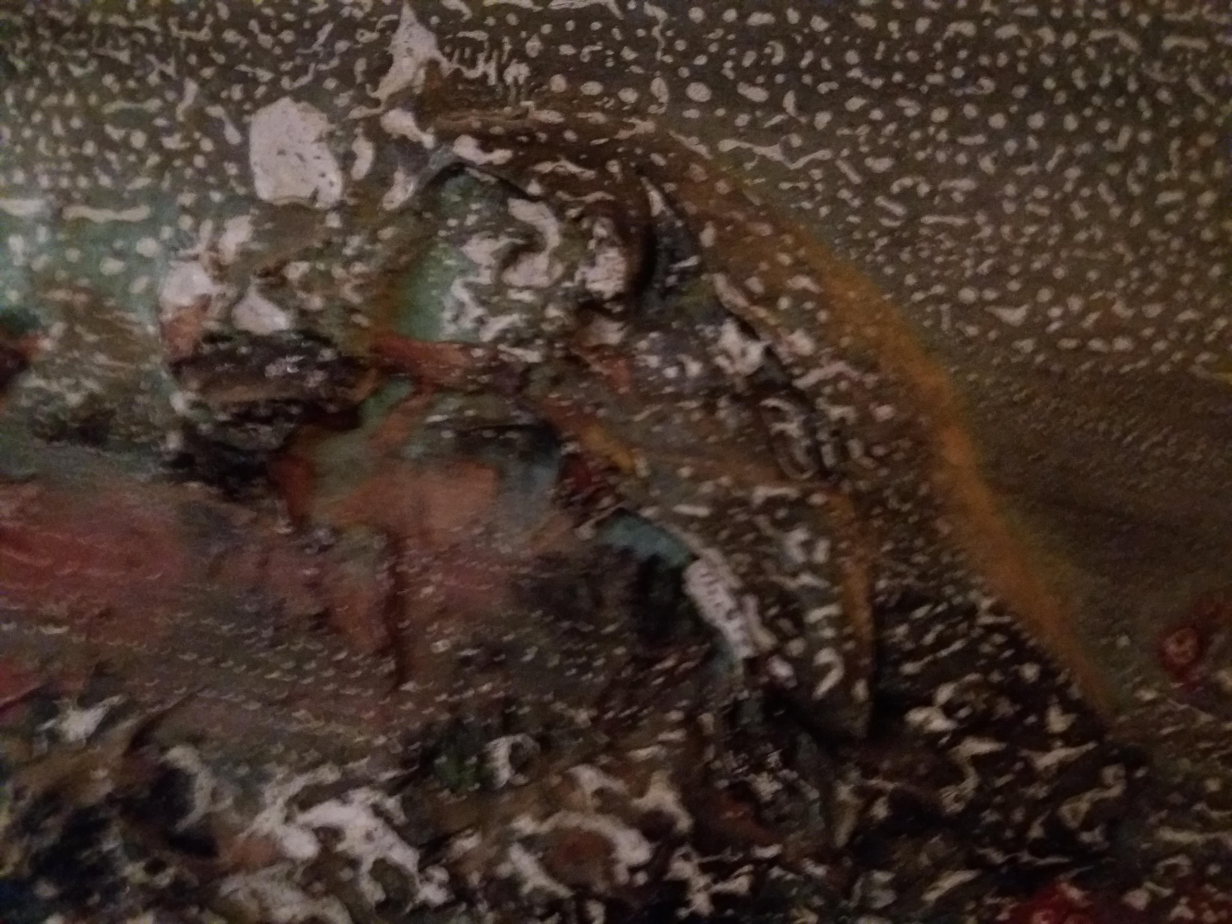 Tharrats  Lunar Landscape  original . . dark. small abstract For Sale 2