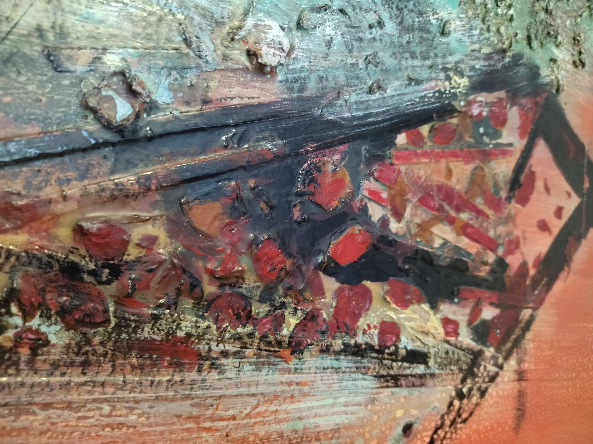 Tharrats   pittura originale astratta su carta acrilica - Painting di Josep THARRATS