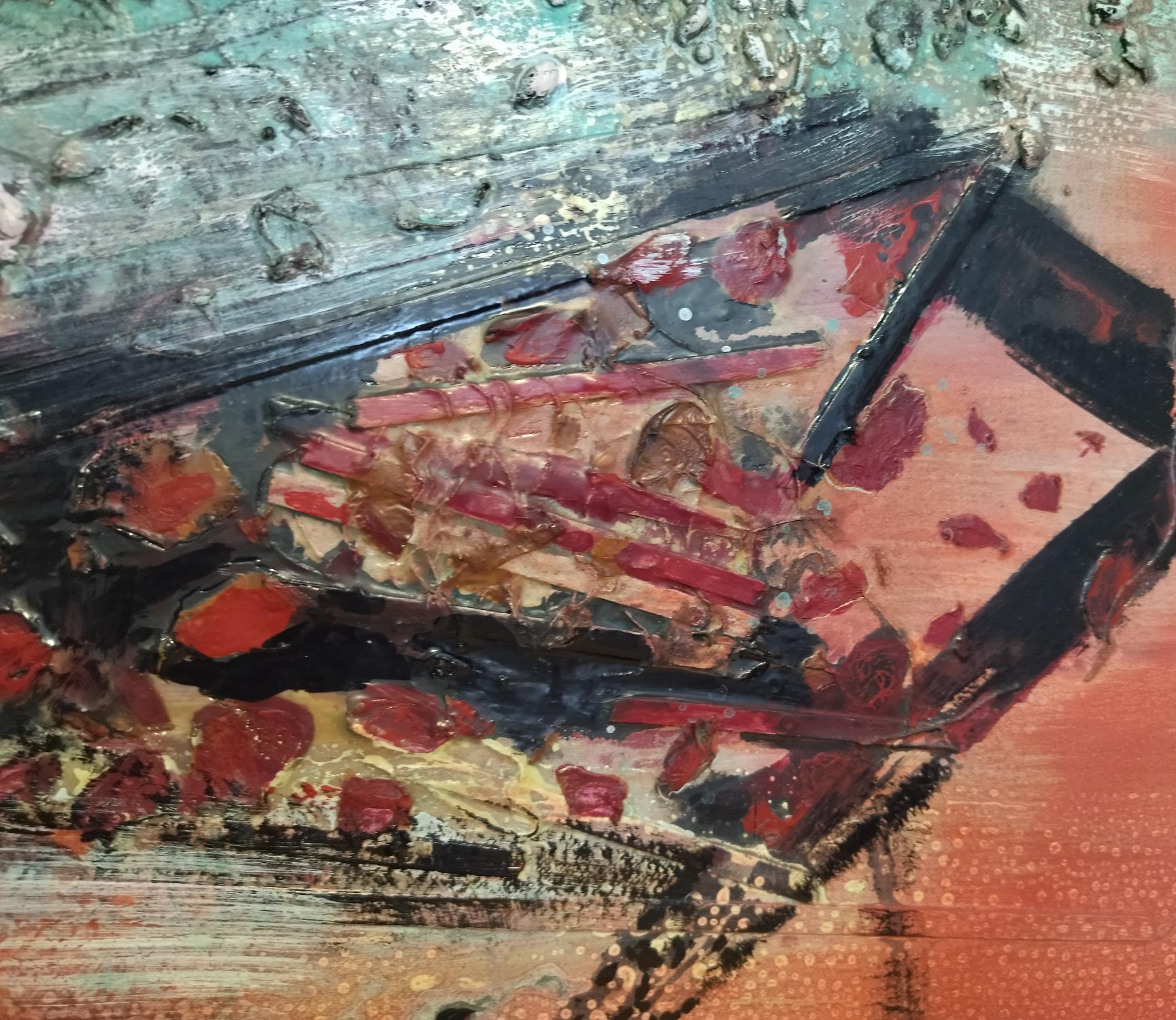 Tharrats   pittura originale astratta su carta acrilica in vendita 1