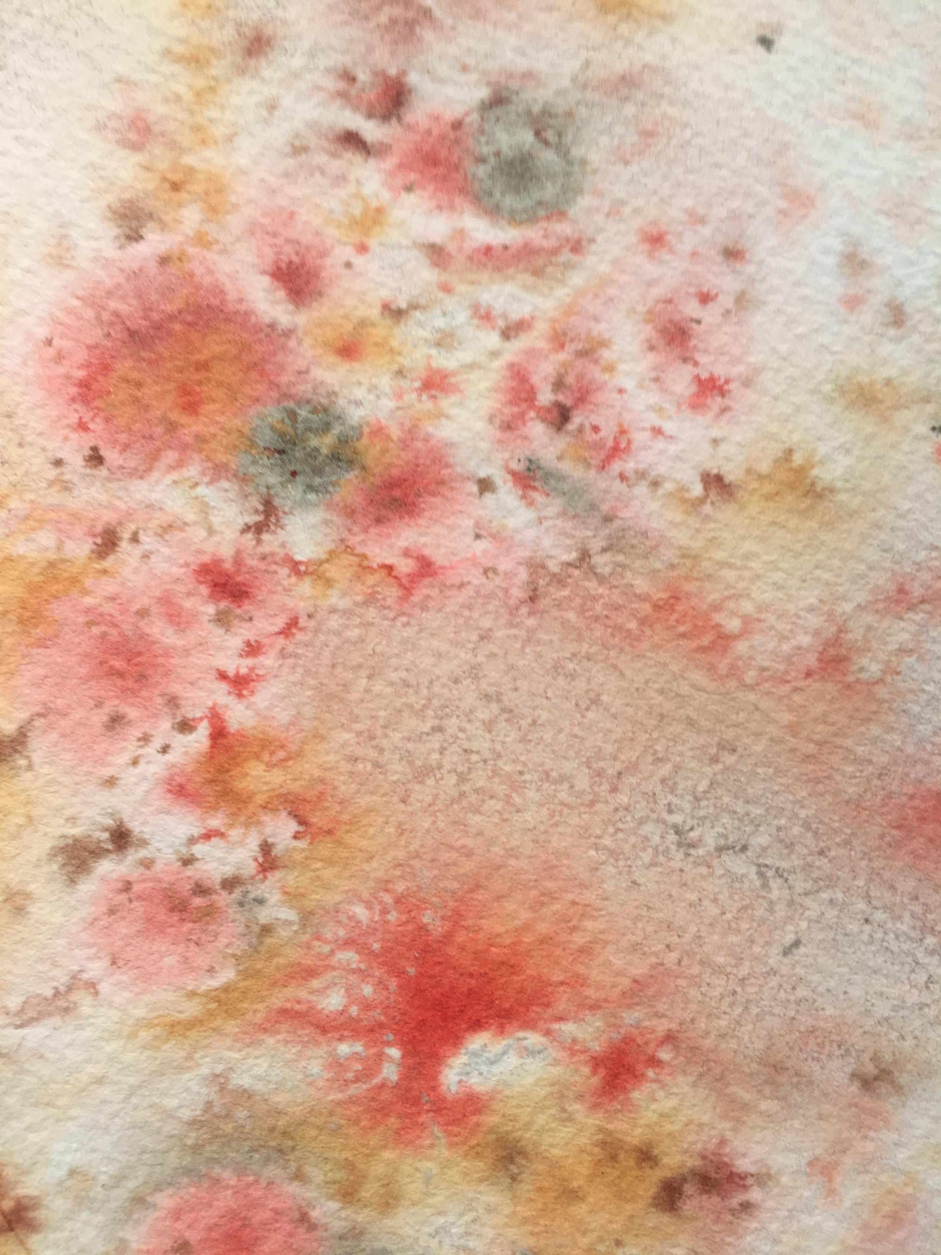 Tharrats Red  Blue  Gold colors  original abstract acrylic painting - Black Abstract Painting by Josep THARRATS